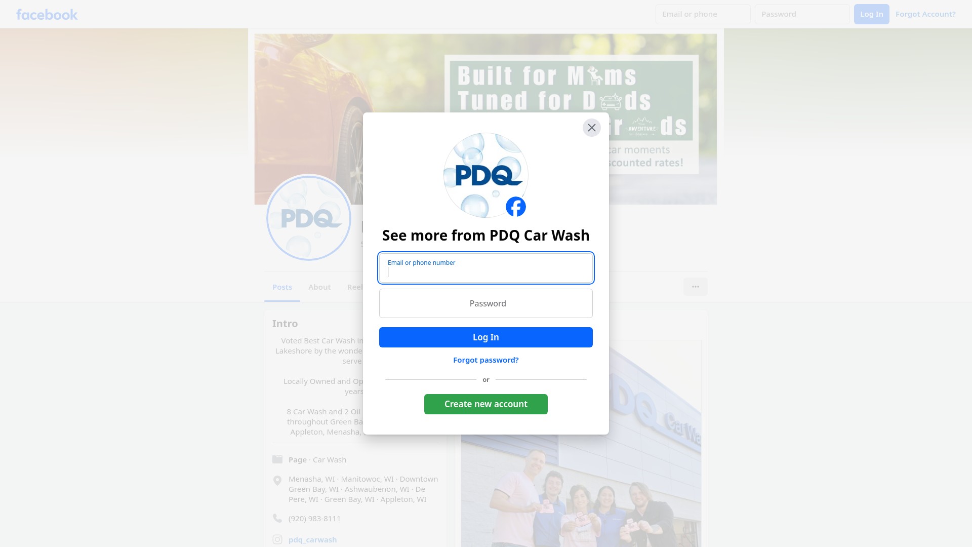 Screenshot of pdqcarwash.com