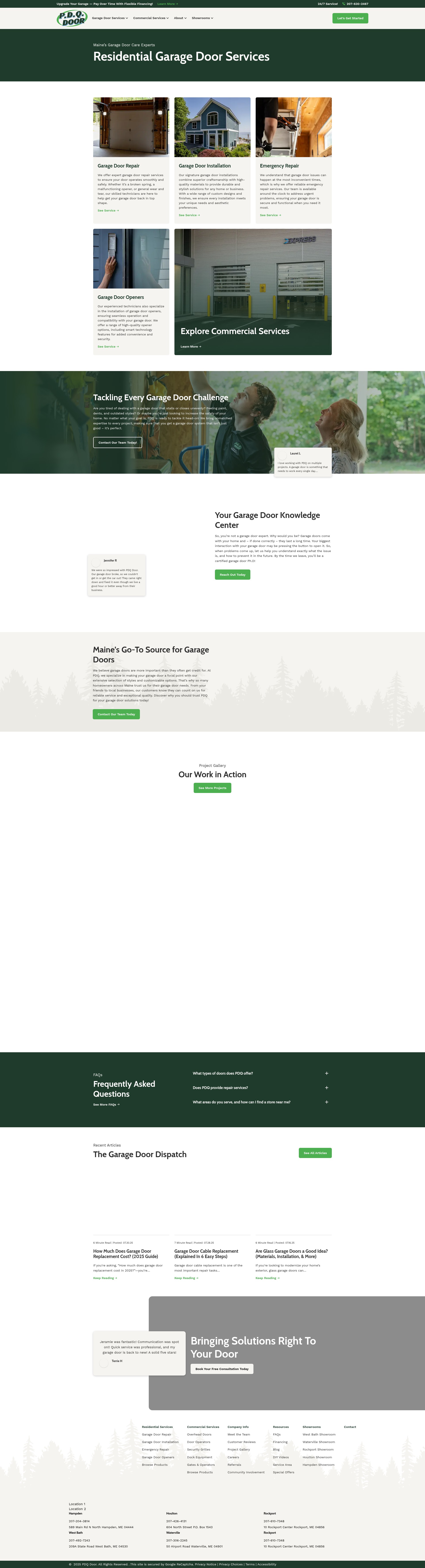 Screenshot of pdqdoor.com