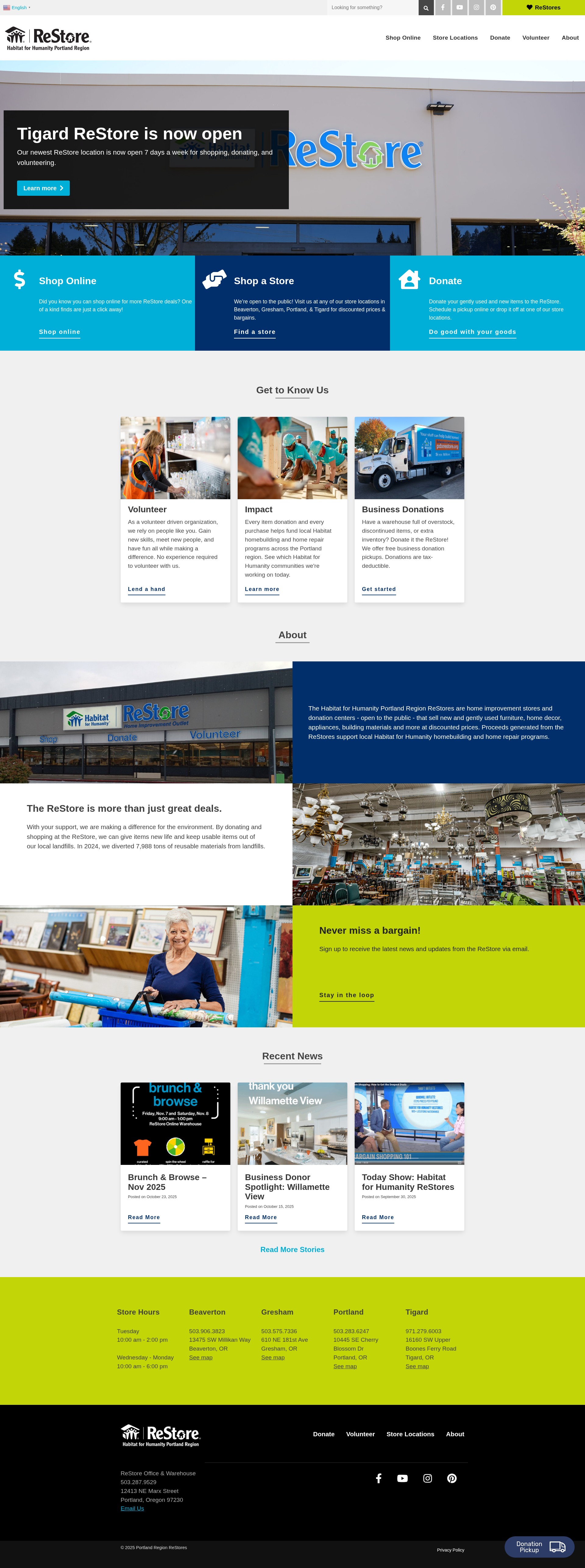 Screenshot of pdxrestore.org
