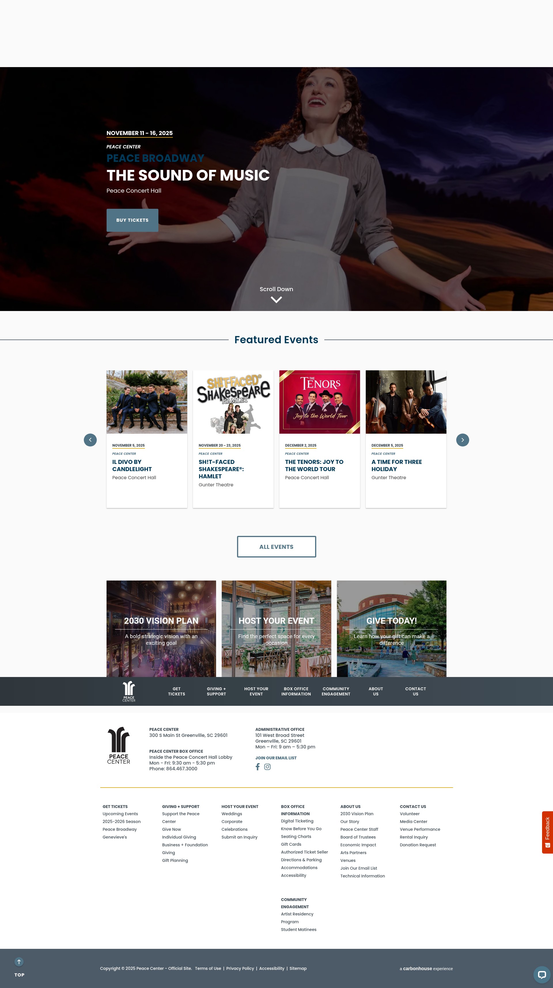 Screenshot of peacecenter.org