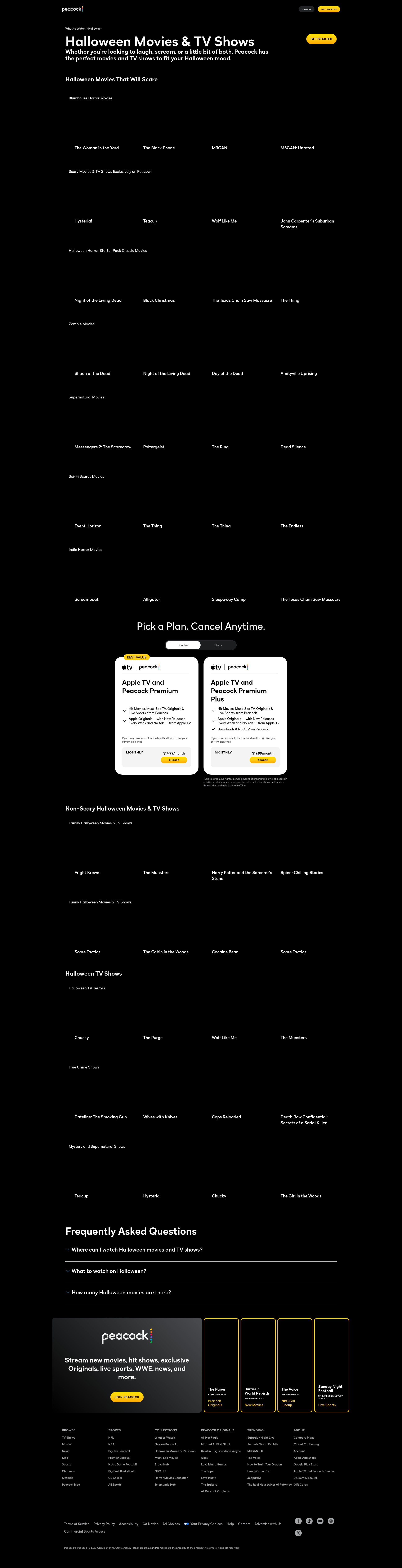 Screenshot of peacocktv.com