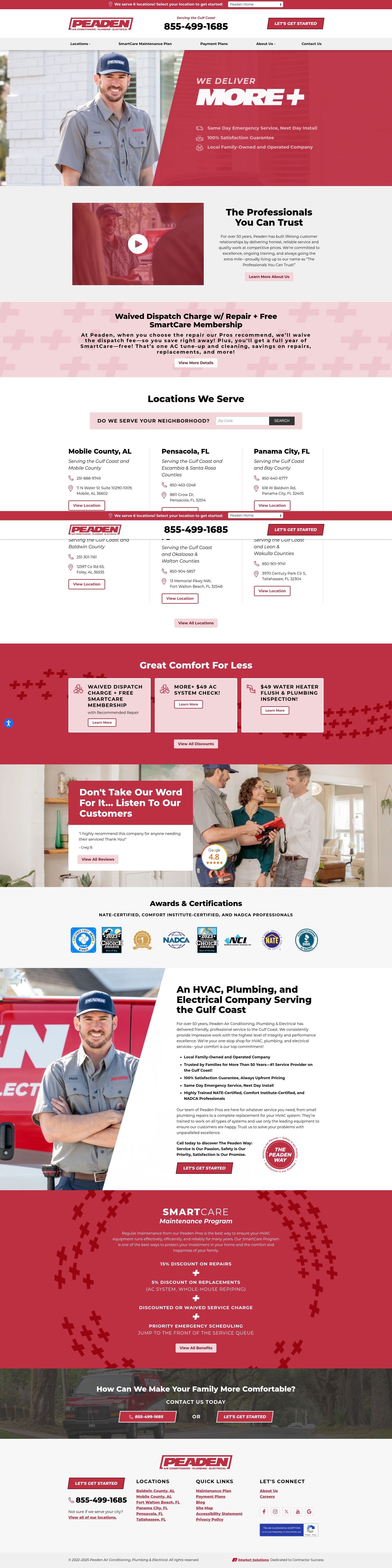 Screenshot of peaden.com