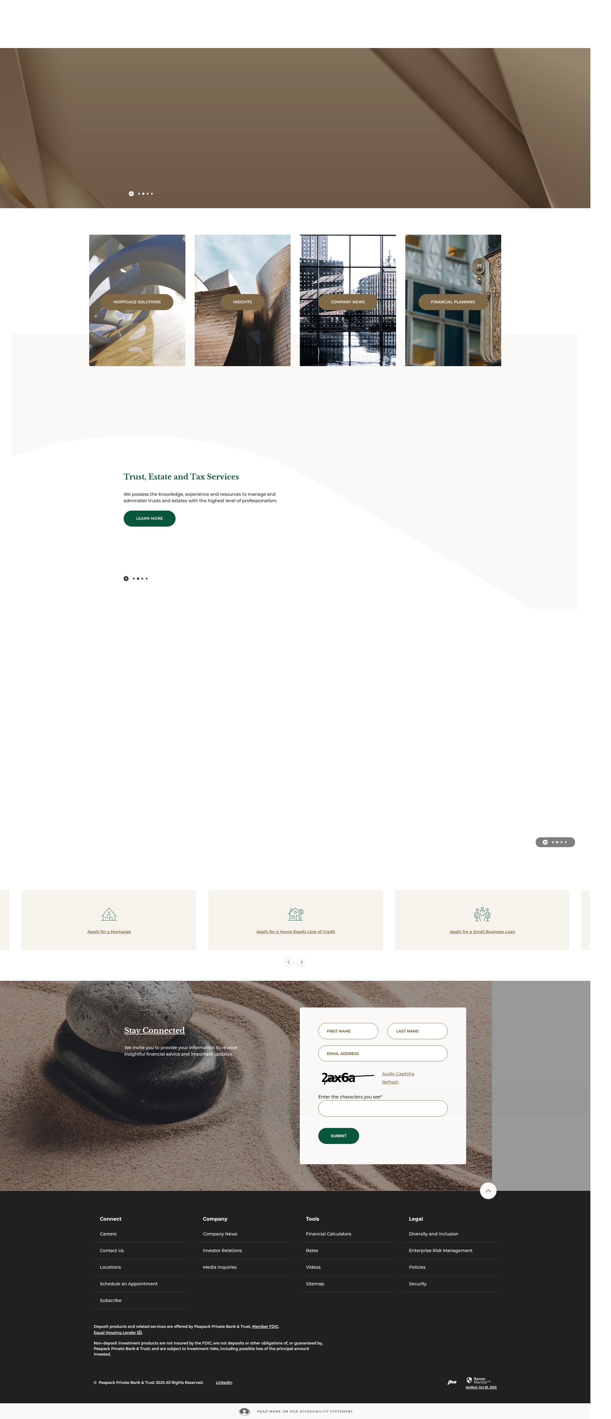 Screenshot of peapackprivate.com