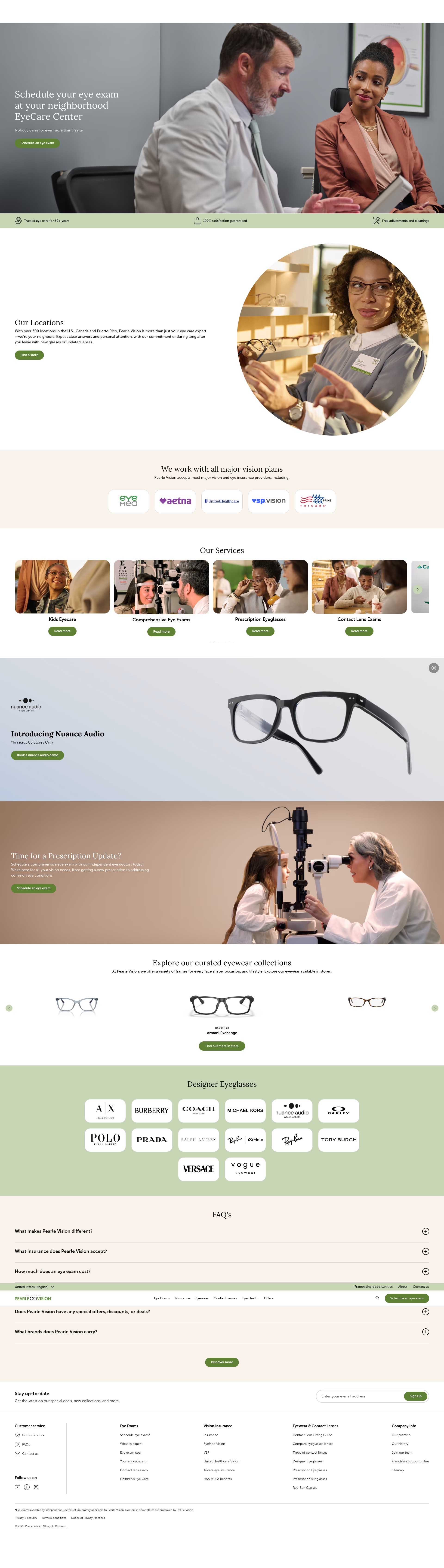 Screenshot of pearlevision.com