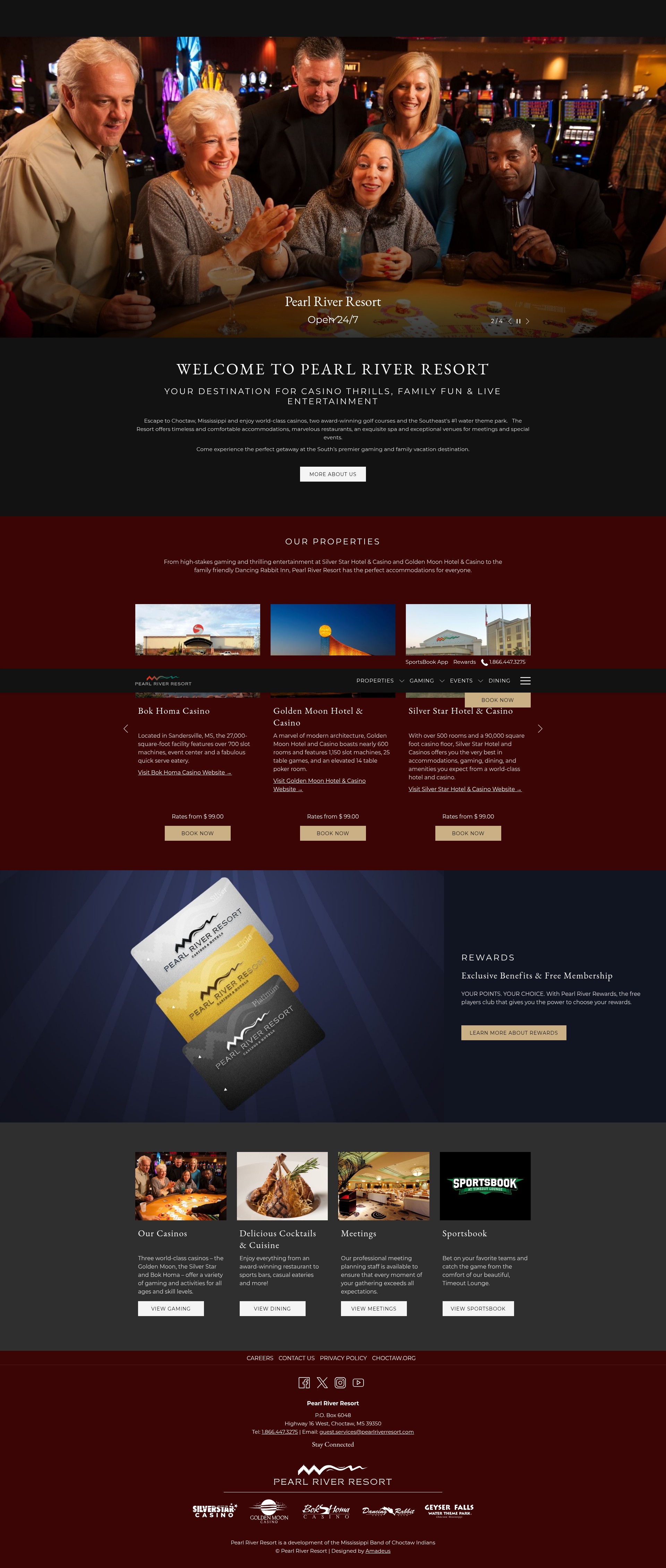 Screenshot of pearlriverresort.com