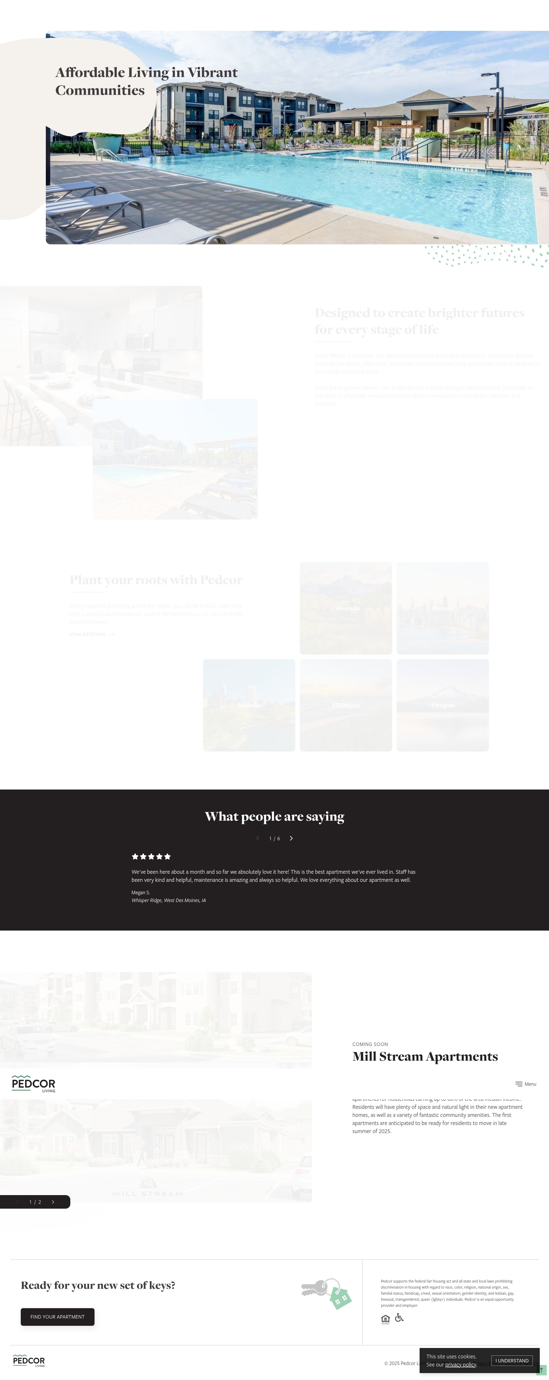 Screenshot of pedcorliving.com