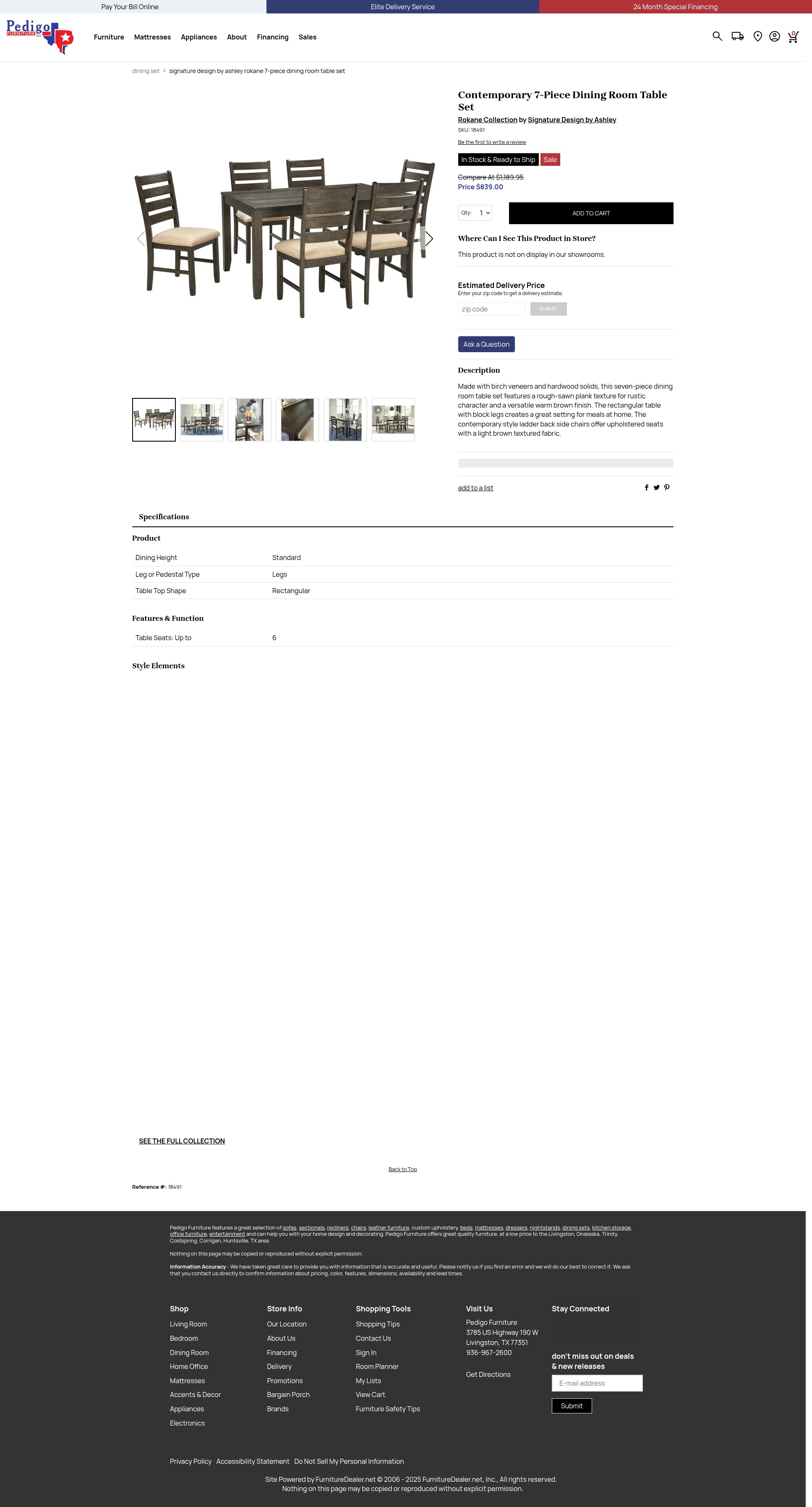 Screenshot of pedigofurniture.com