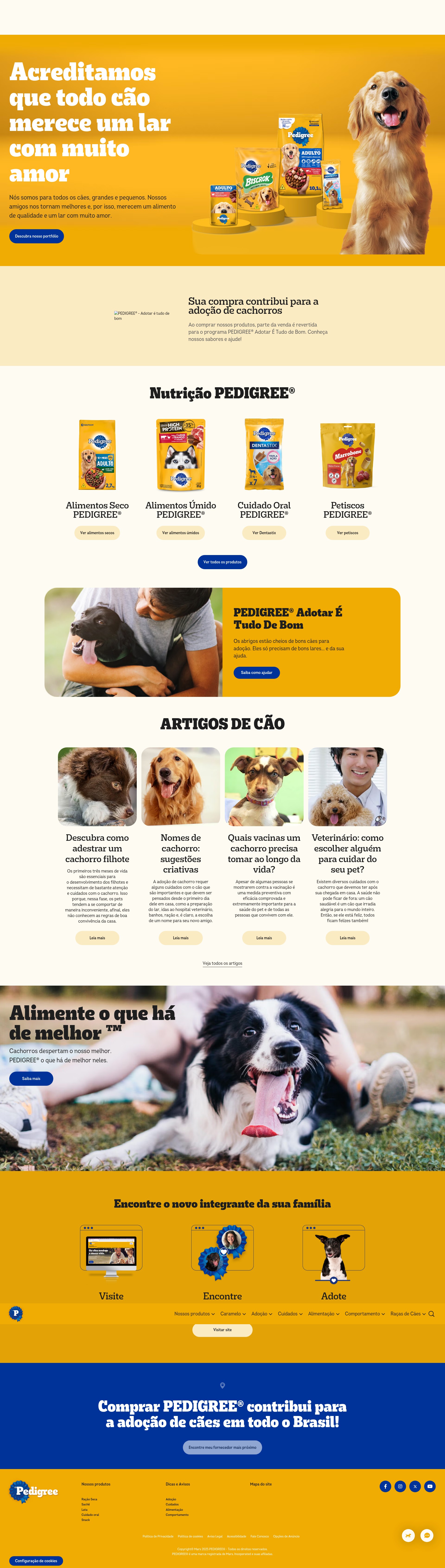 Screenshot of pedigree.com.br