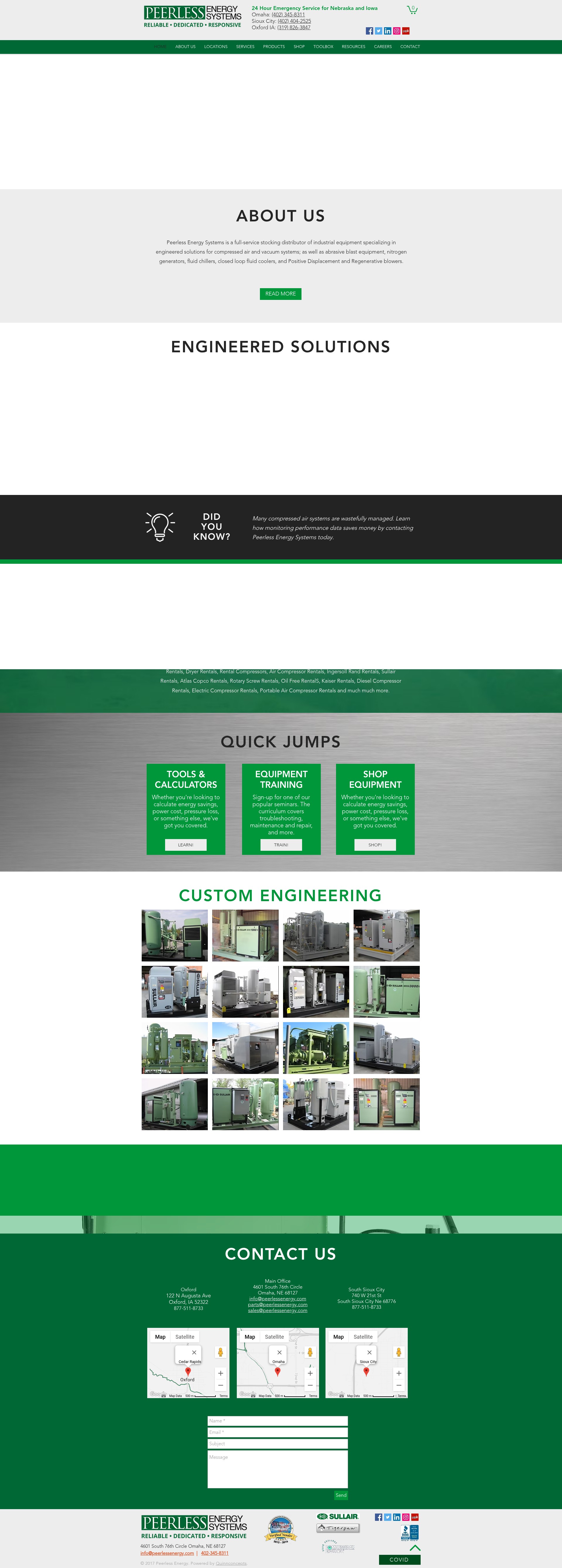 Screenshot of peerlessenergy.com