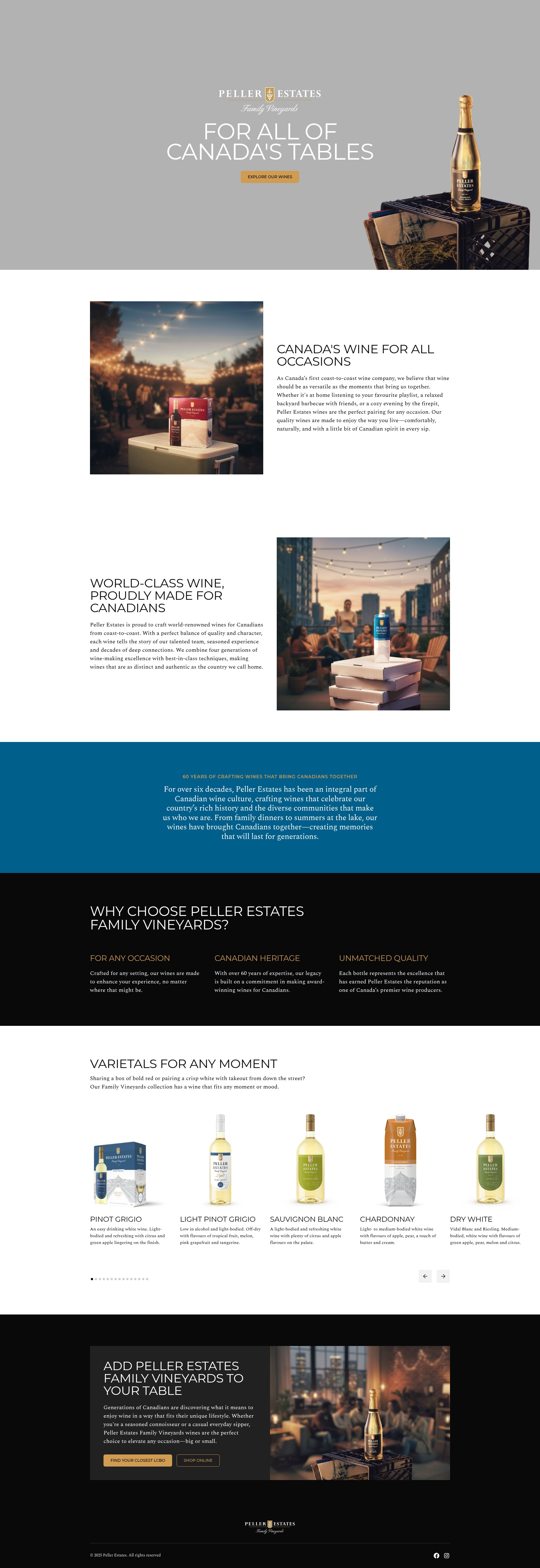 Screenshot of pellerfamilywines.ca