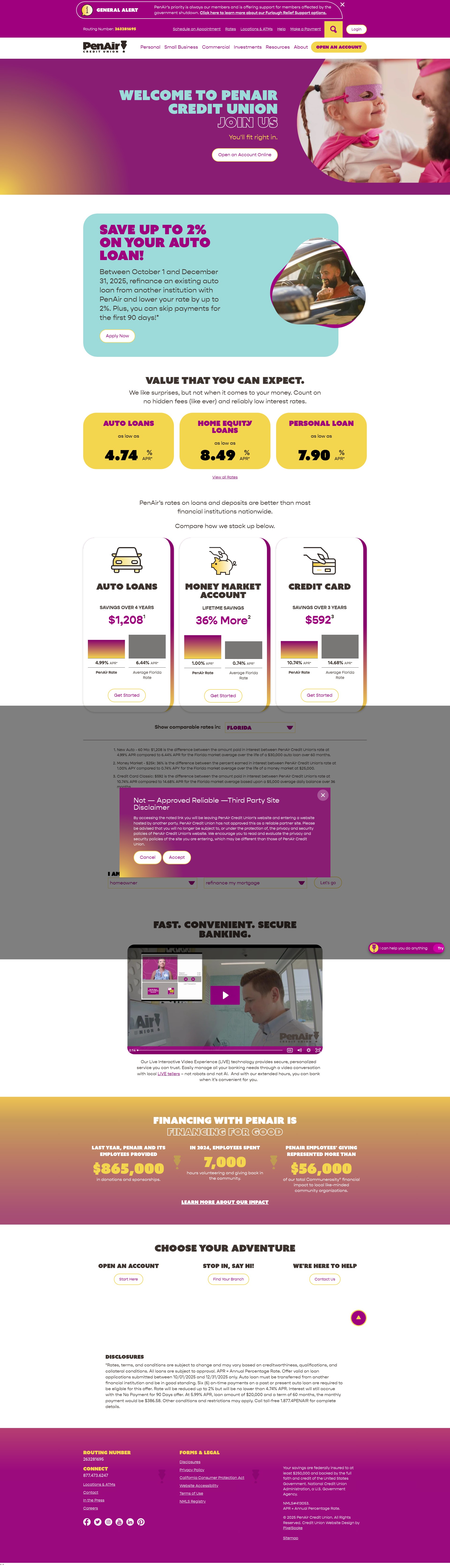 Screenshot of penair.org