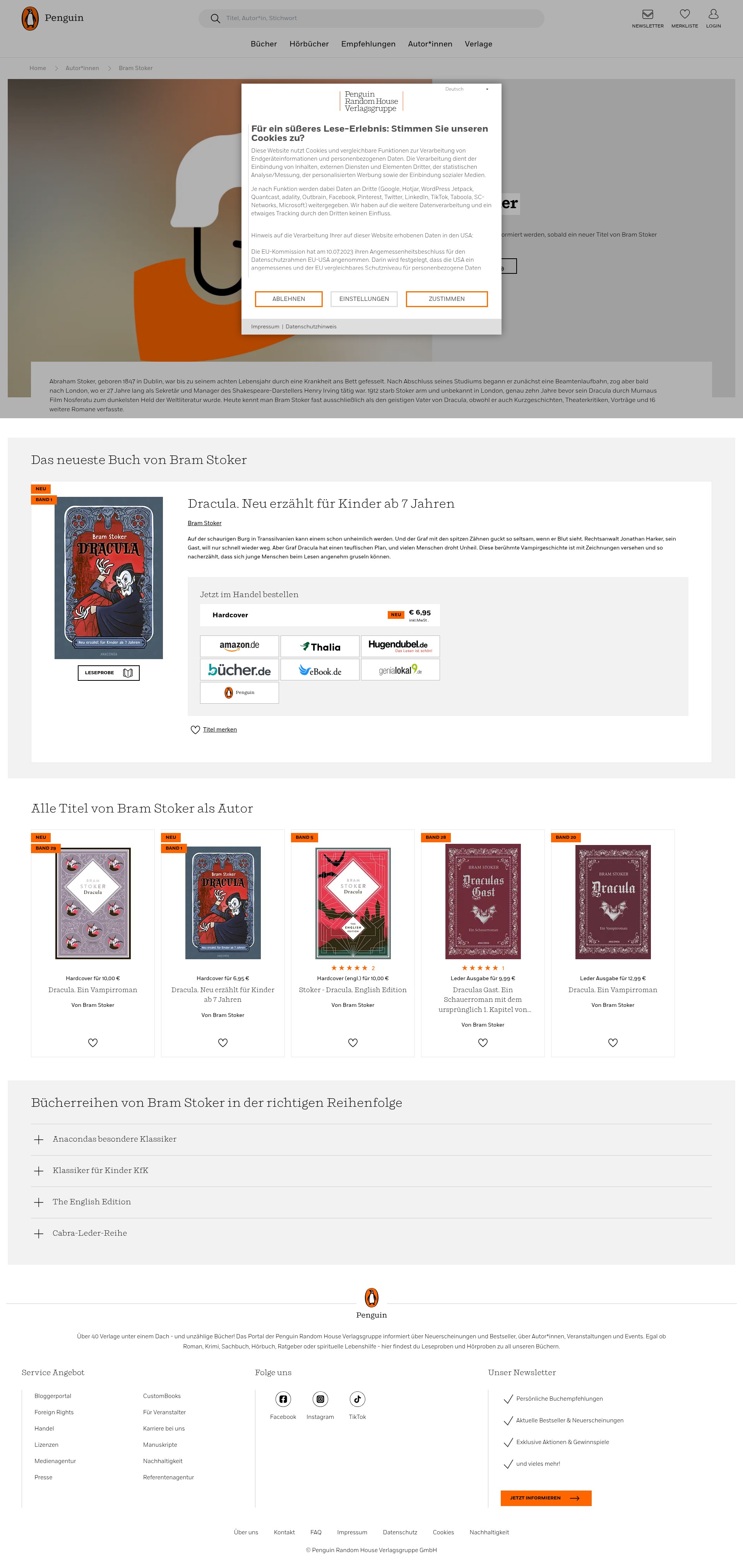 Screenshot of penguinrandomhouse.de