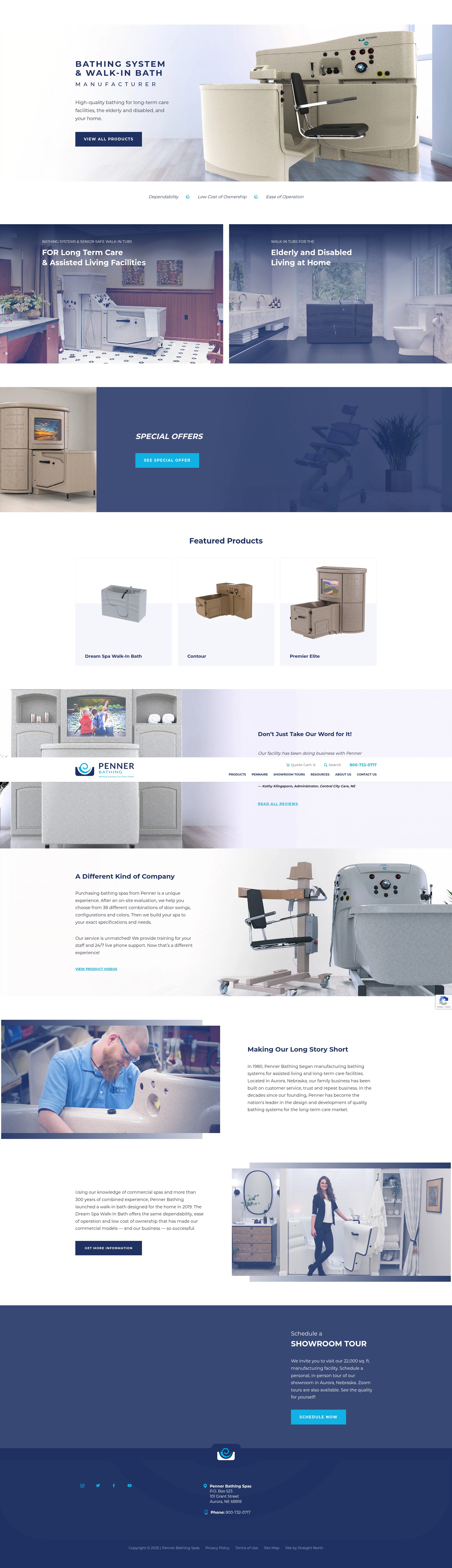 Screenshot of pennerbathingspas.com