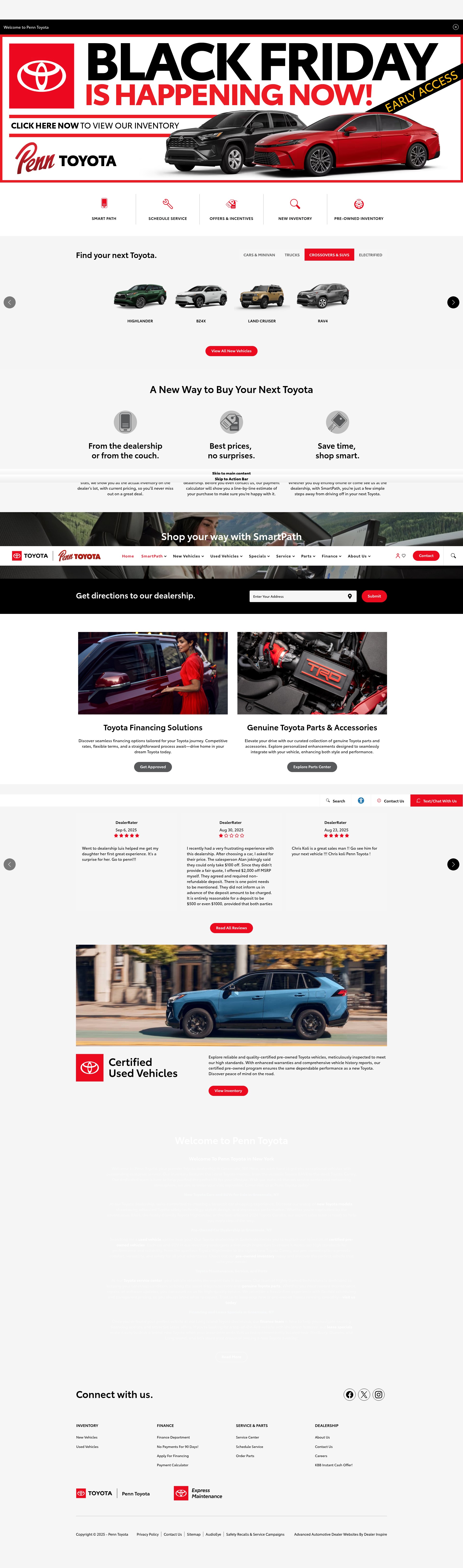 Screenshot of penntoyota.com