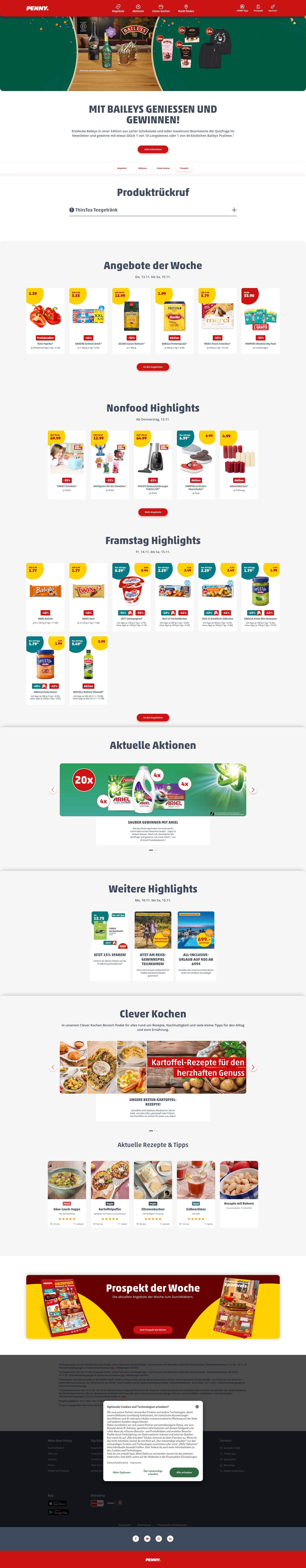 Screenshot of penny.de