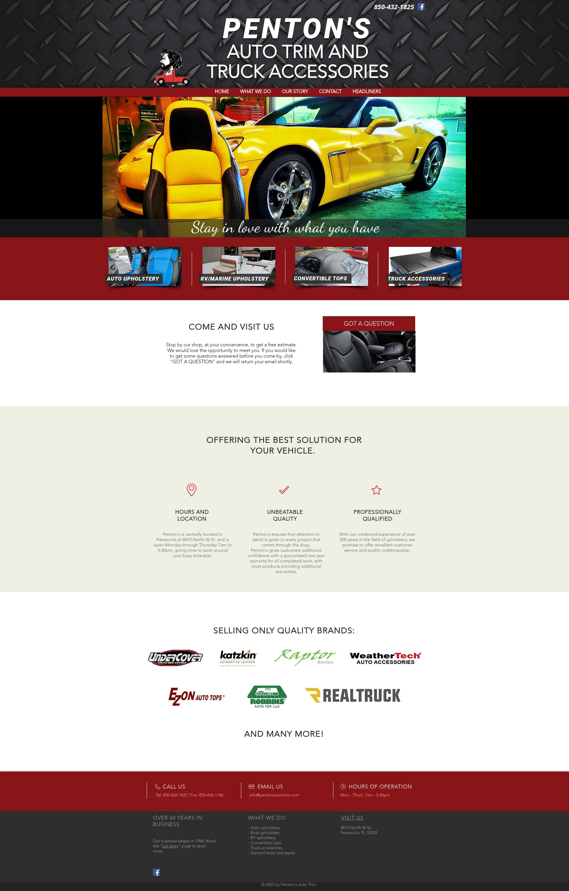 Screenshot of pentonsautotrim.com