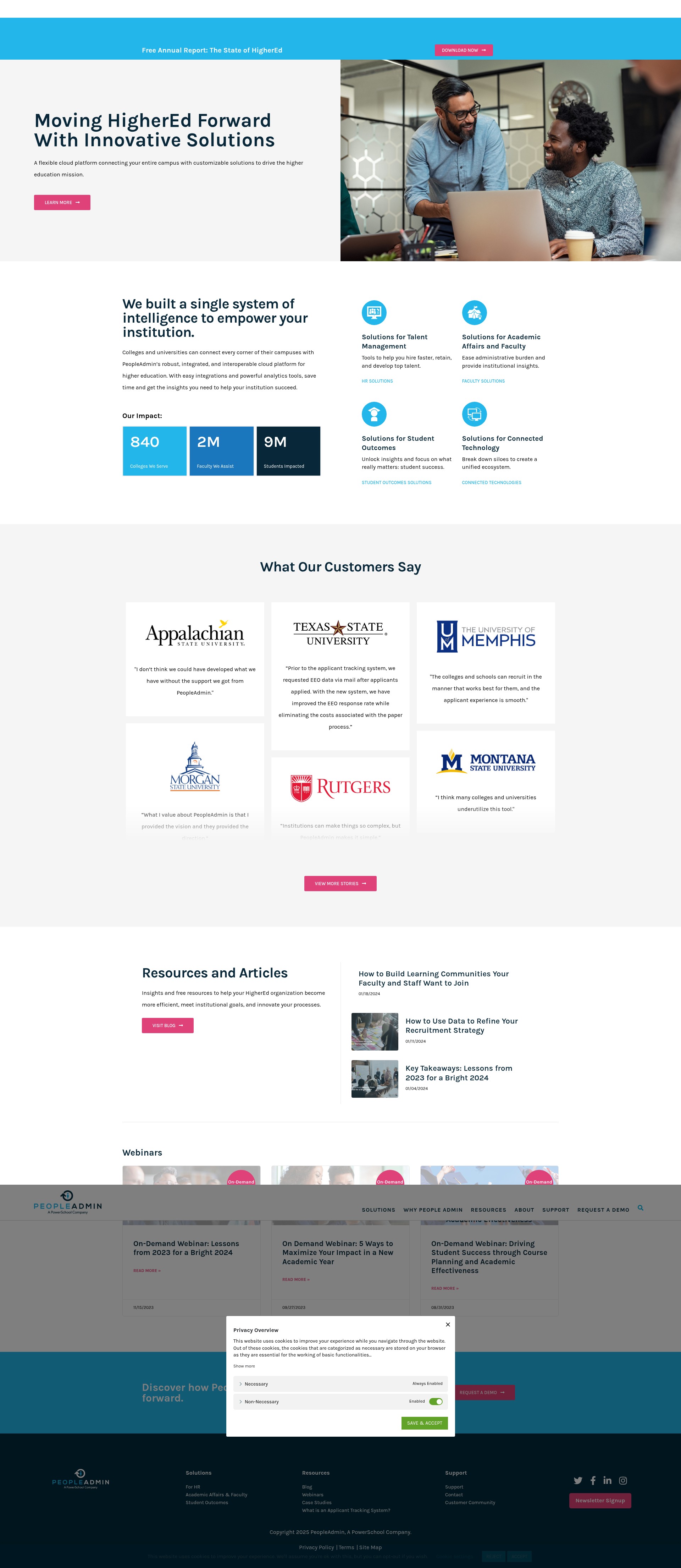 Screenshot of peopleadmin.com