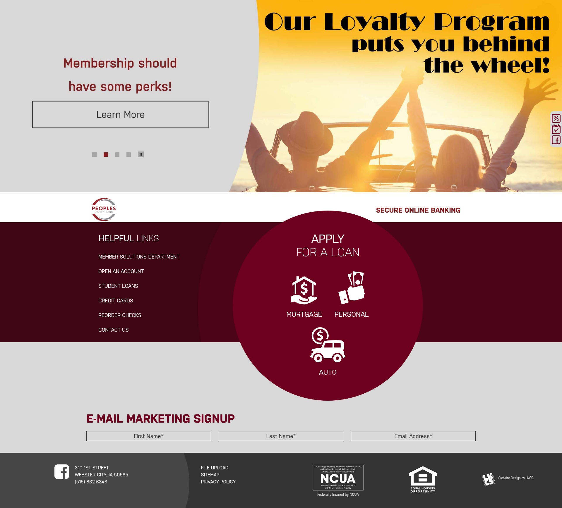 Screenshot of peoples-credit-union.com
