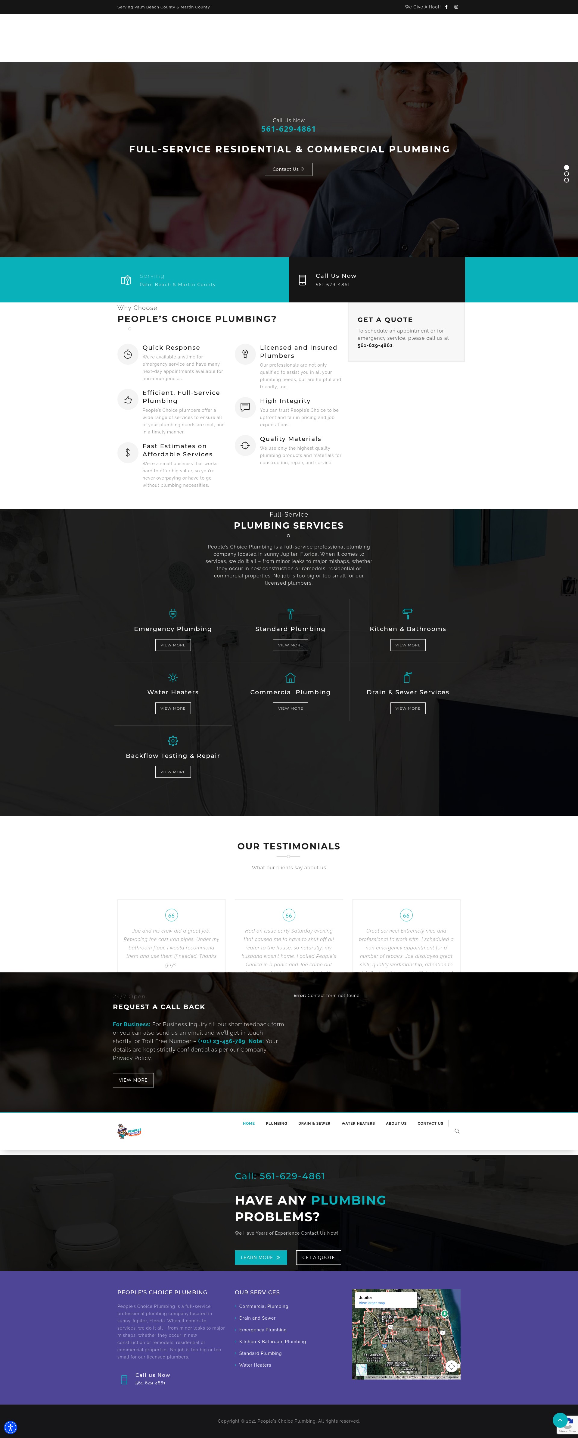 Screenshot of peopleschoiceplumbingfl.com