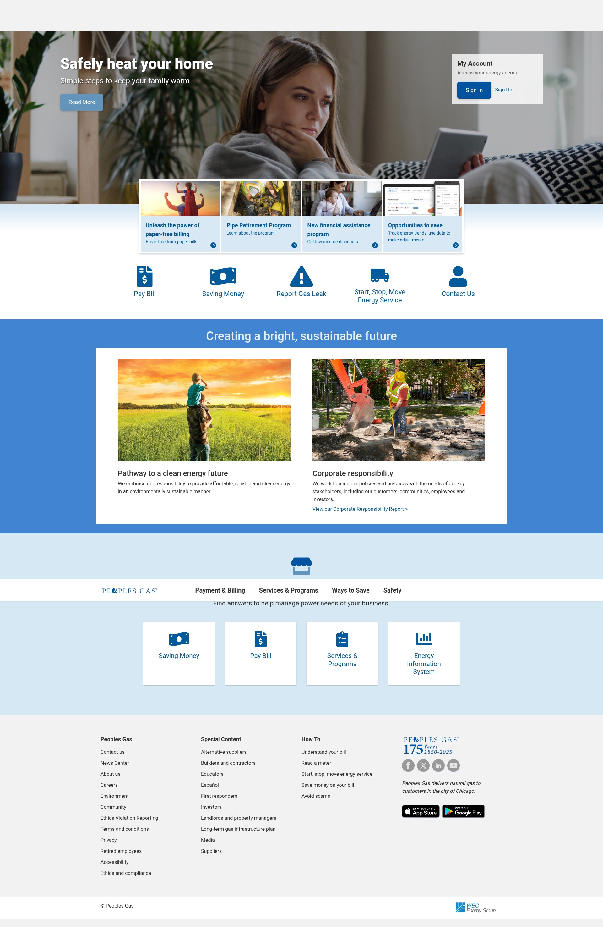 Screenshot of peoplesgasdelivery.com