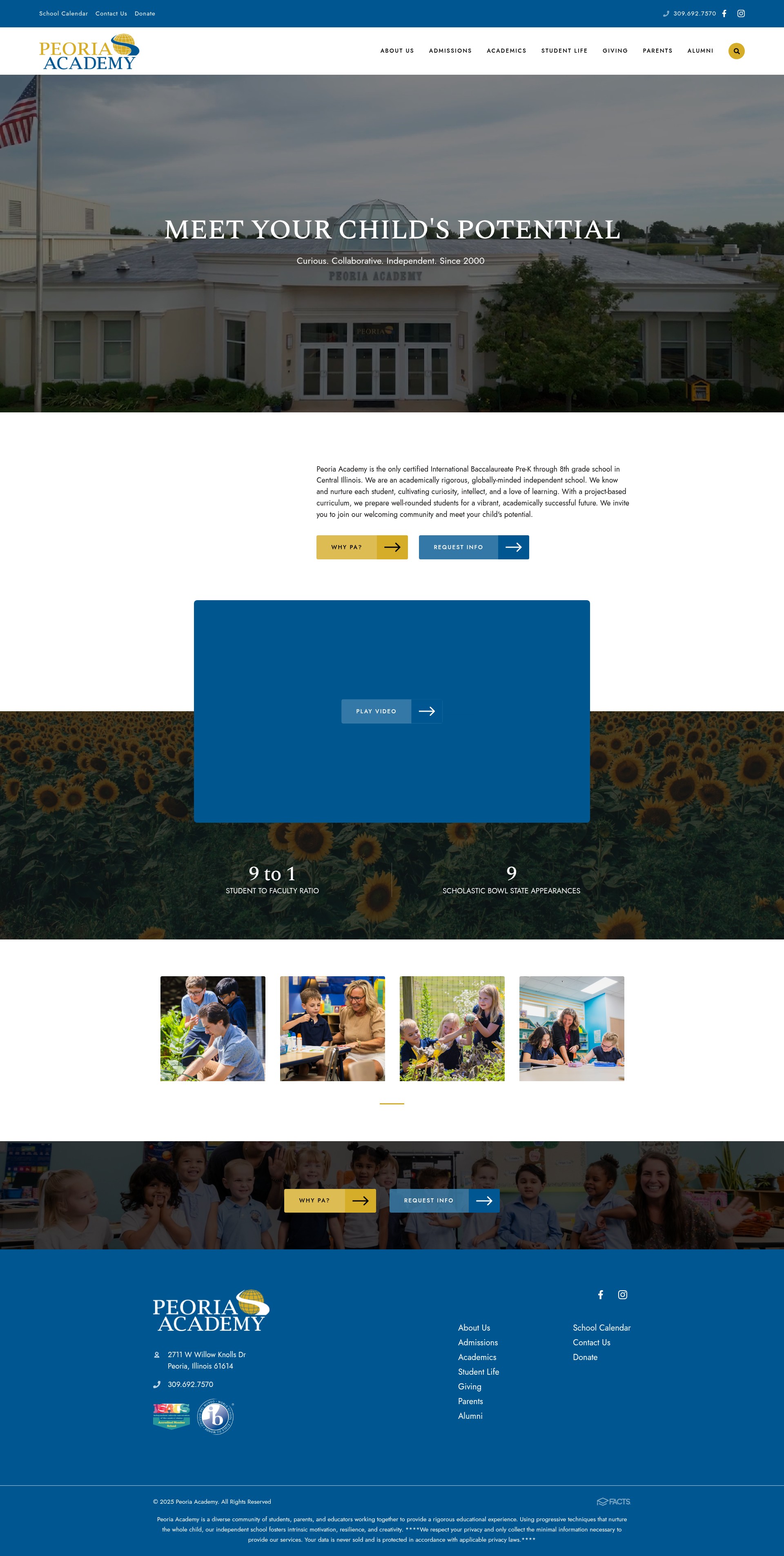 Screenshot of peoriaacademy.org