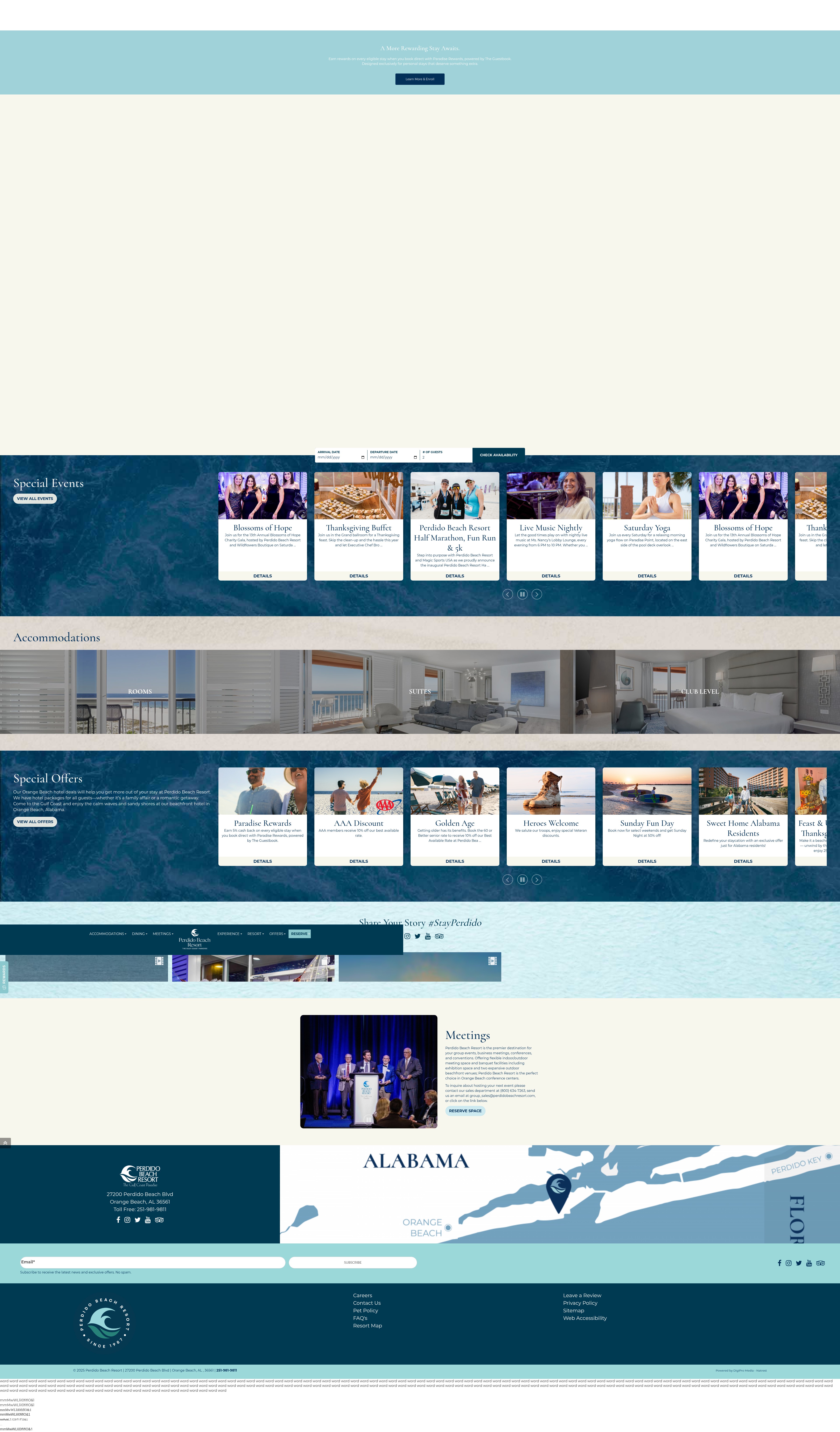 Screenshot of perdidobeachresort.com