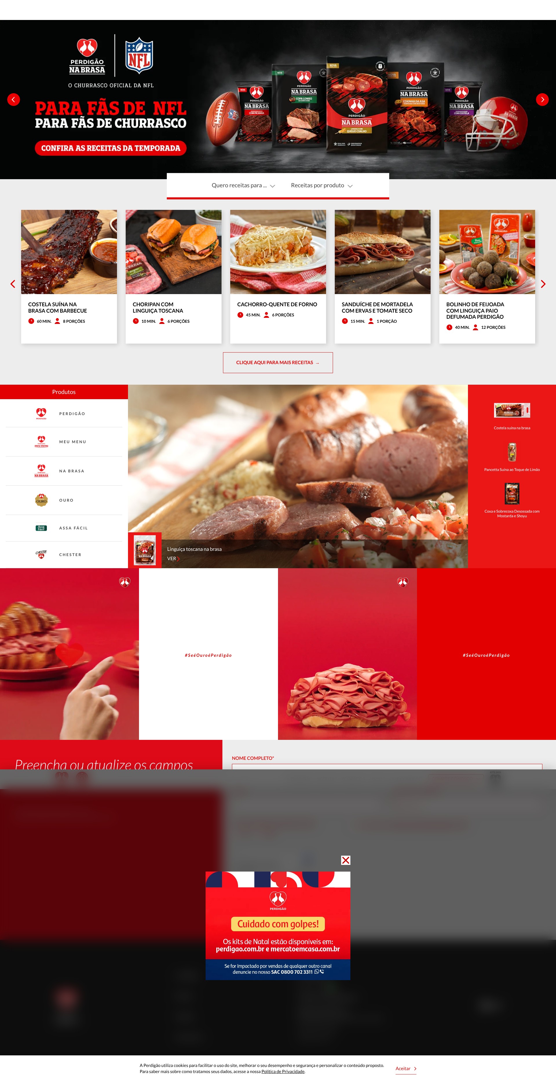 Screenshot of perdigao.com.br