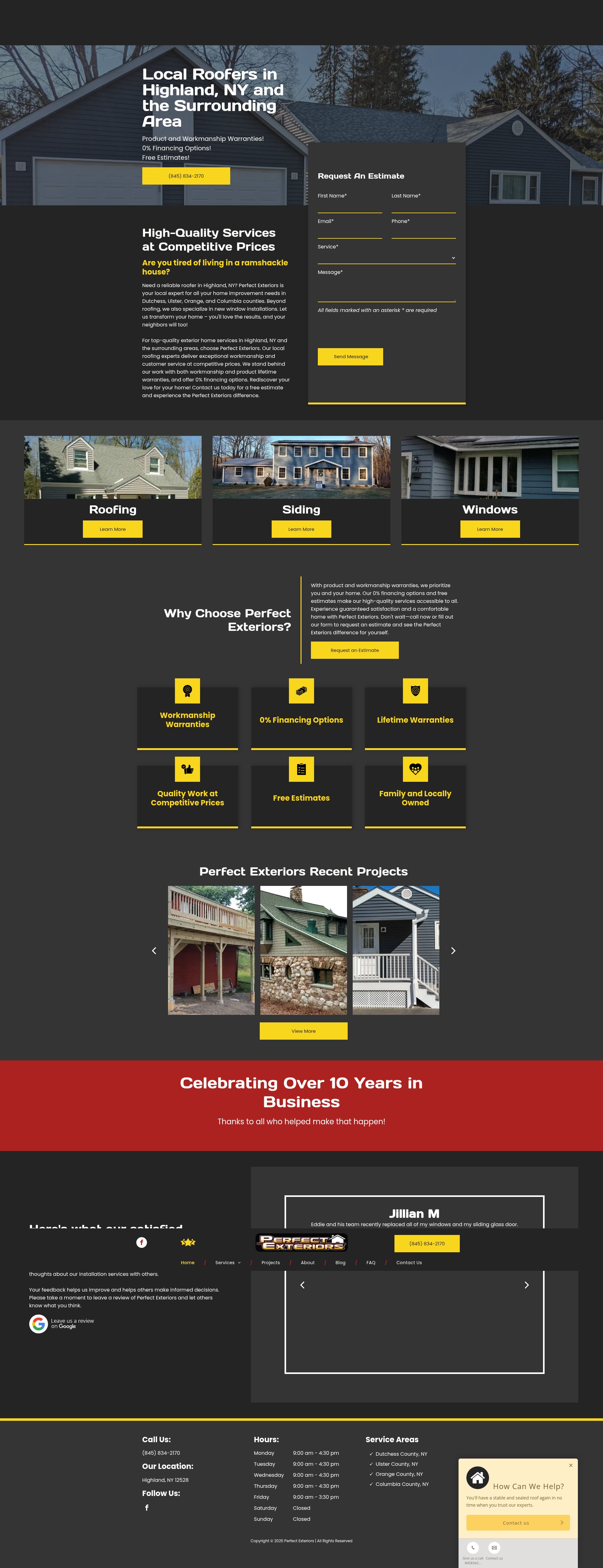 Screenshot of perfectexteriors.net