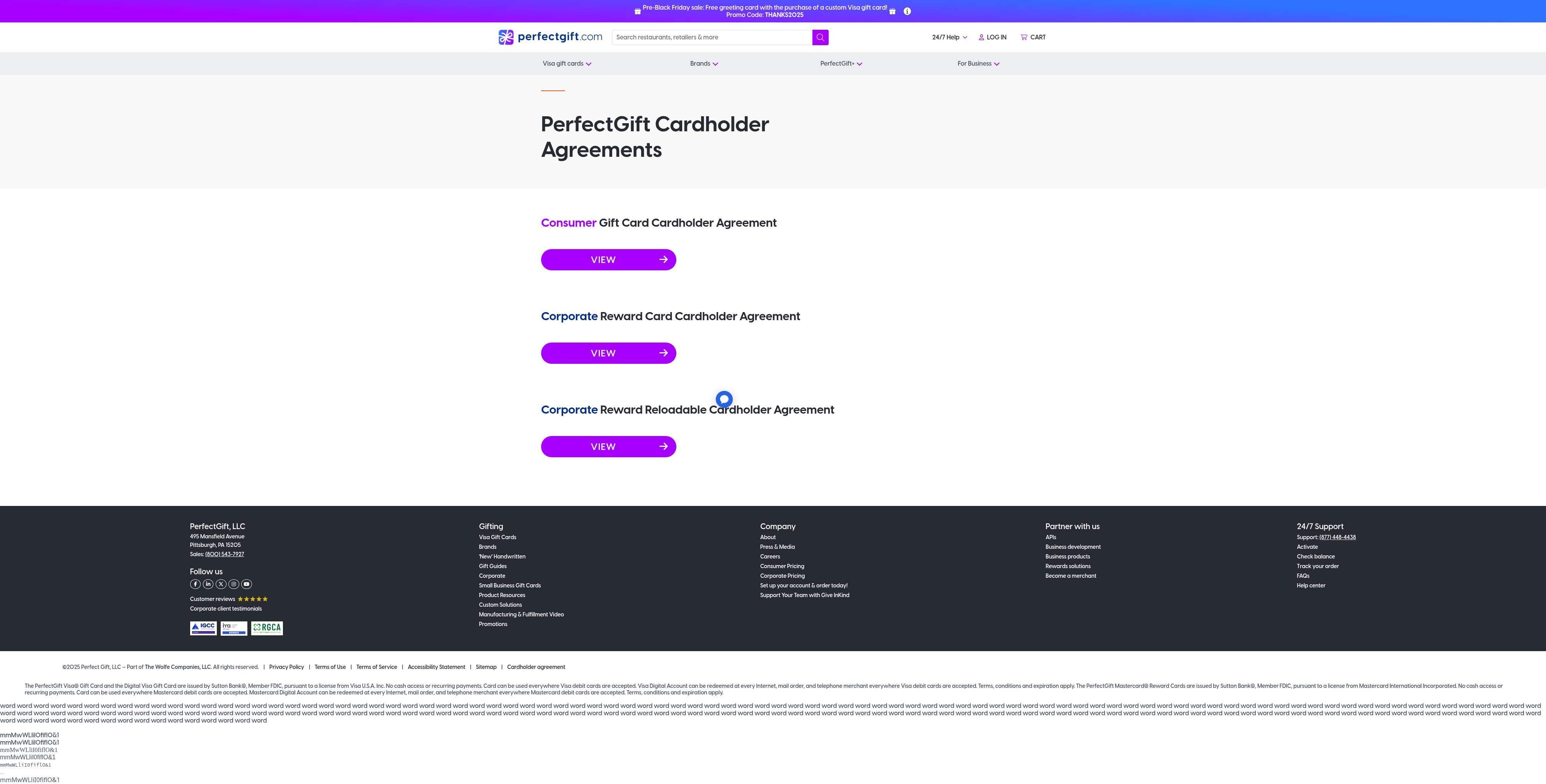 Screenshot of perfectgift.com