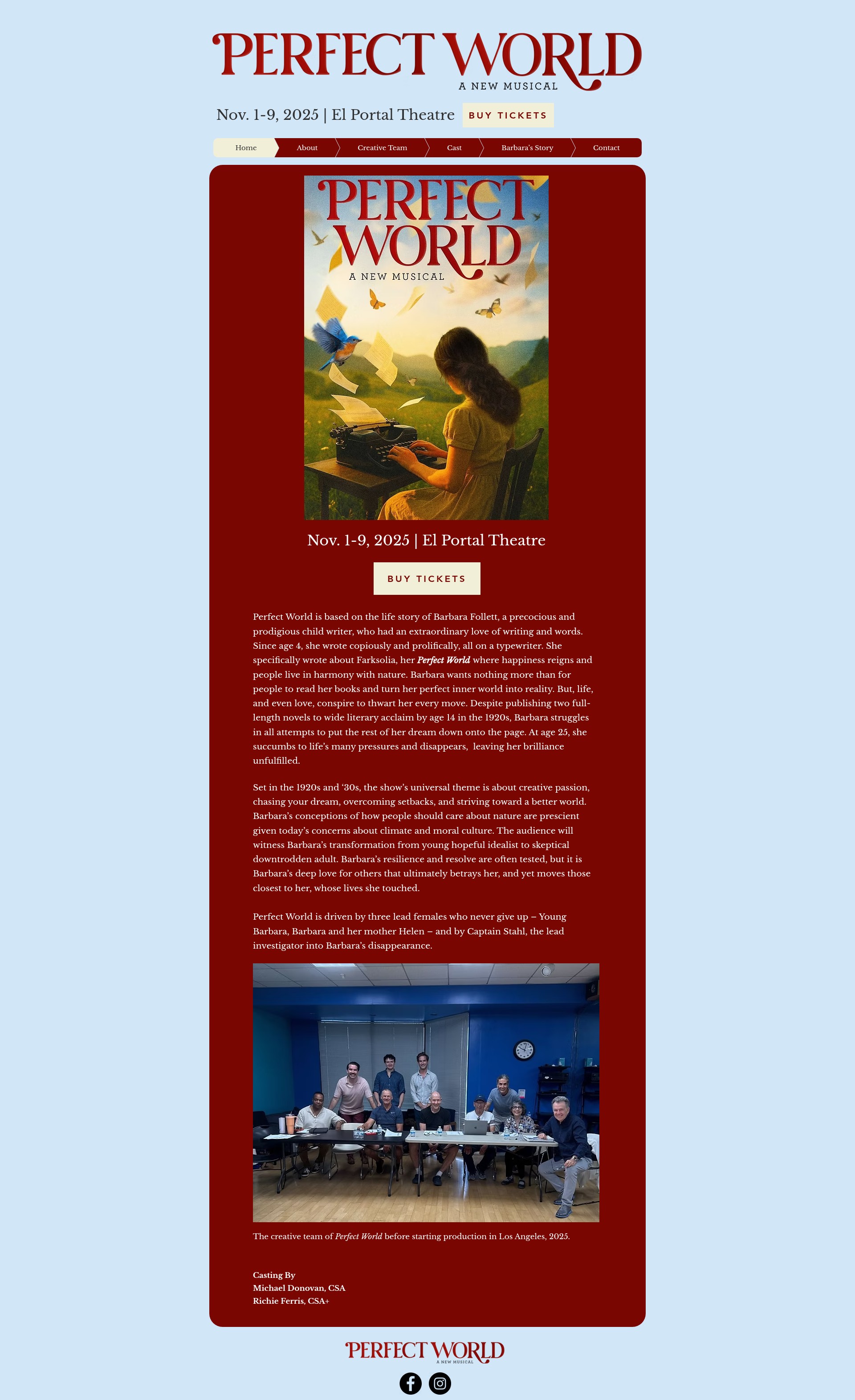 Screenshot of perfectworldthemusical.com