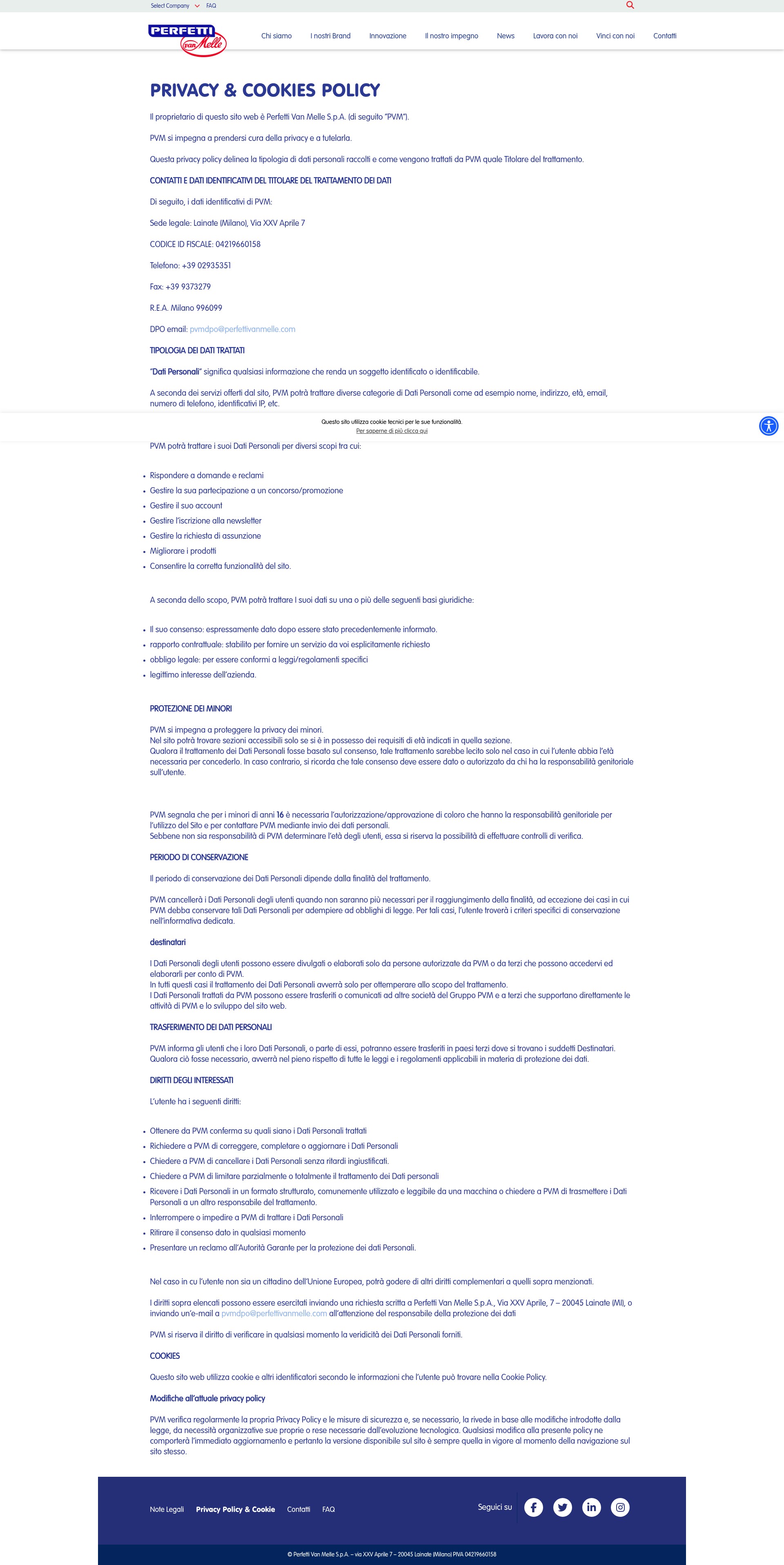 Screenshot of perfettivanmelle.it