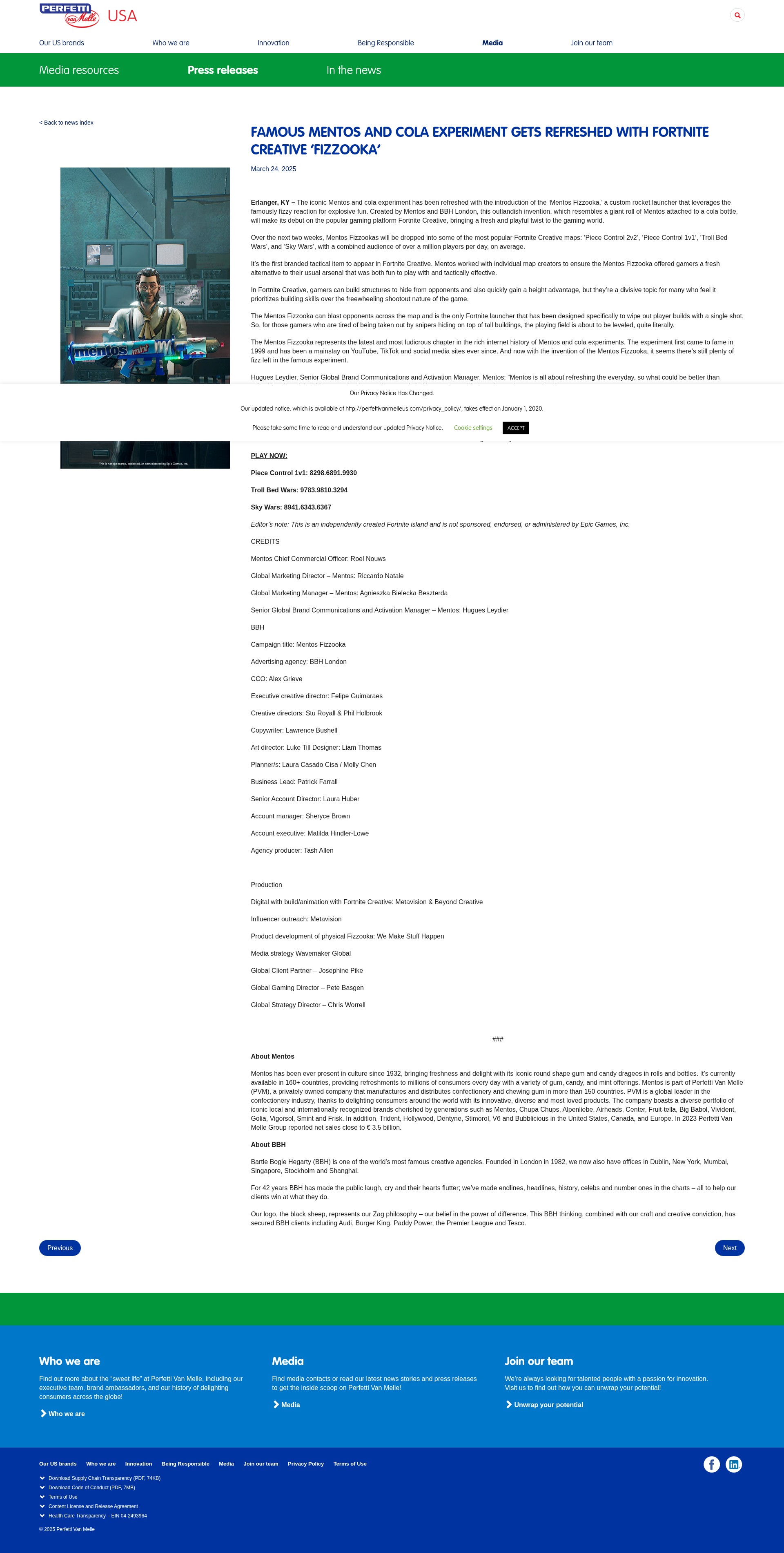 Screenshot of perfettivanmelleus.com
