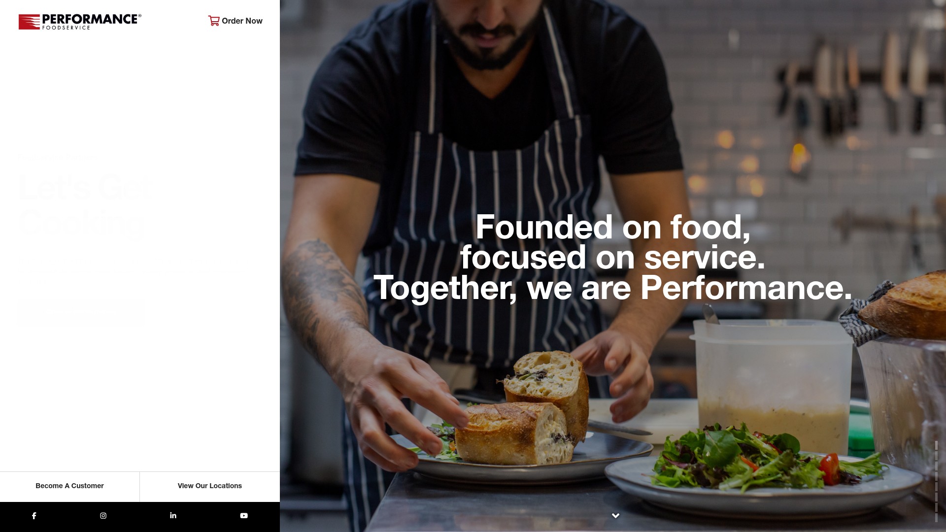 Screenshot of performancefoodservice.com