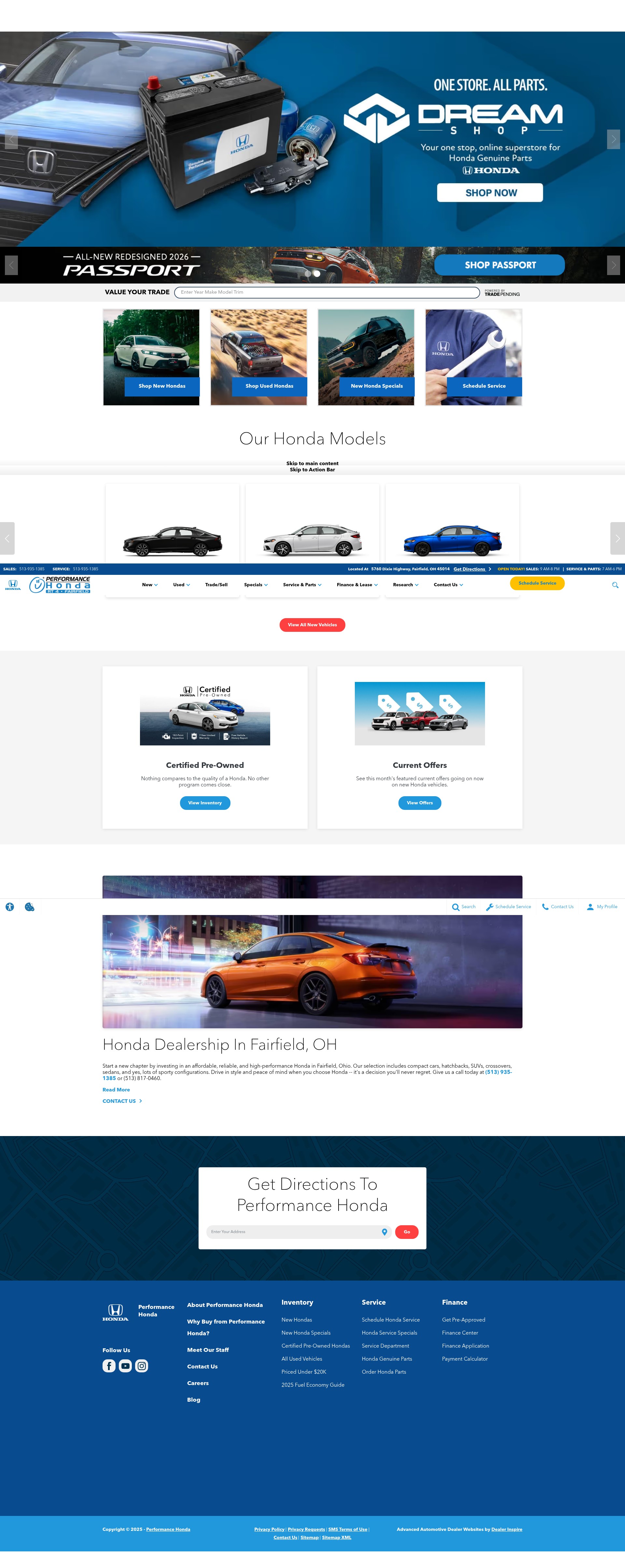 Screenshot of performancehondastore.com
