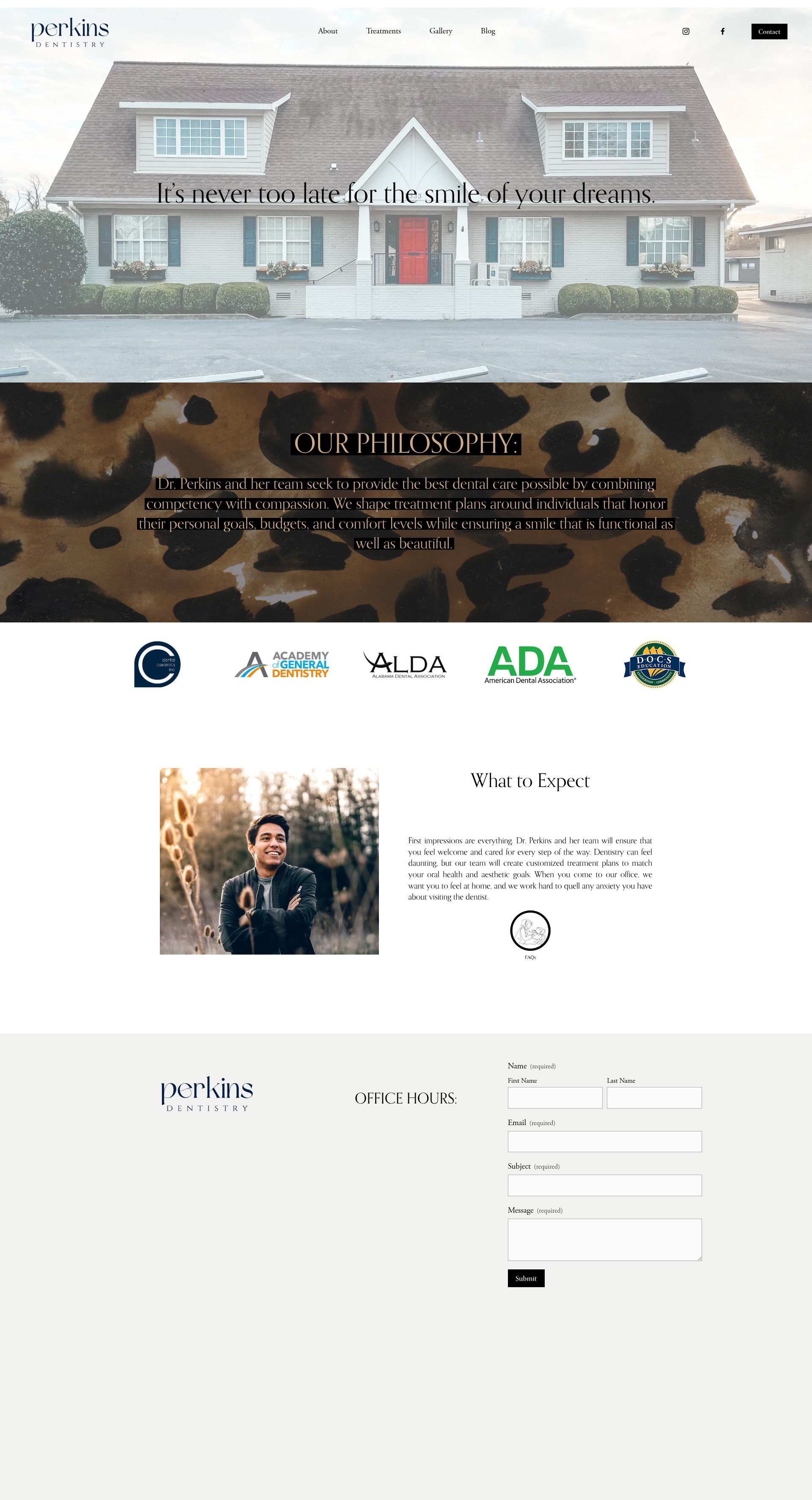 Screenshot of perkinsdentistry.com