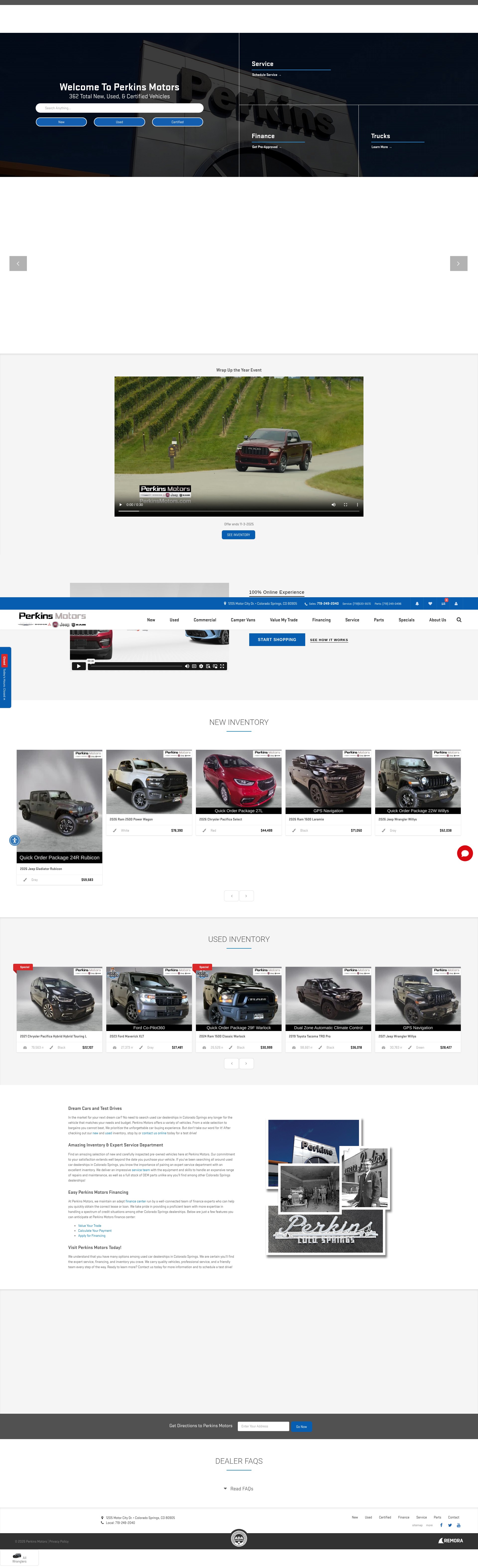 Screenshot of perkinsmotors.com
