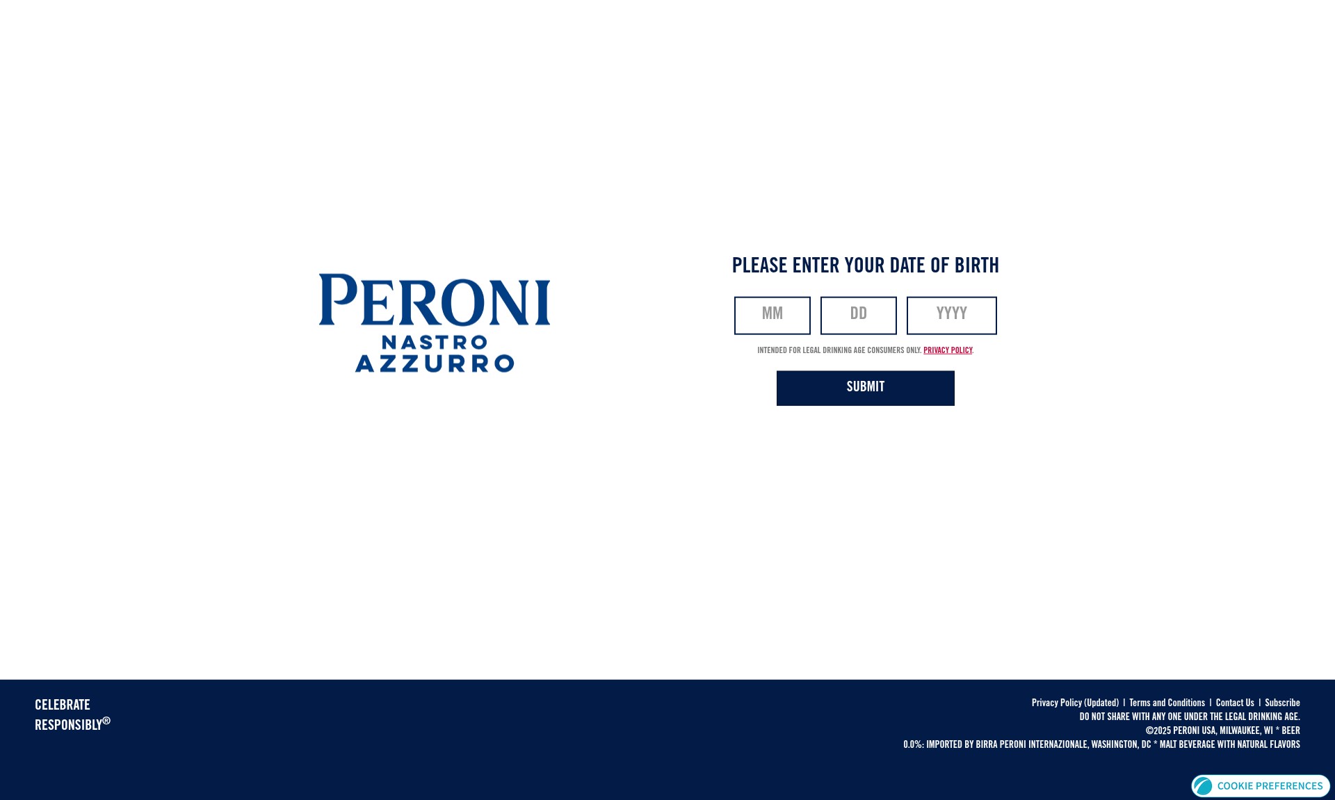 Screenshot of peroniusa.com