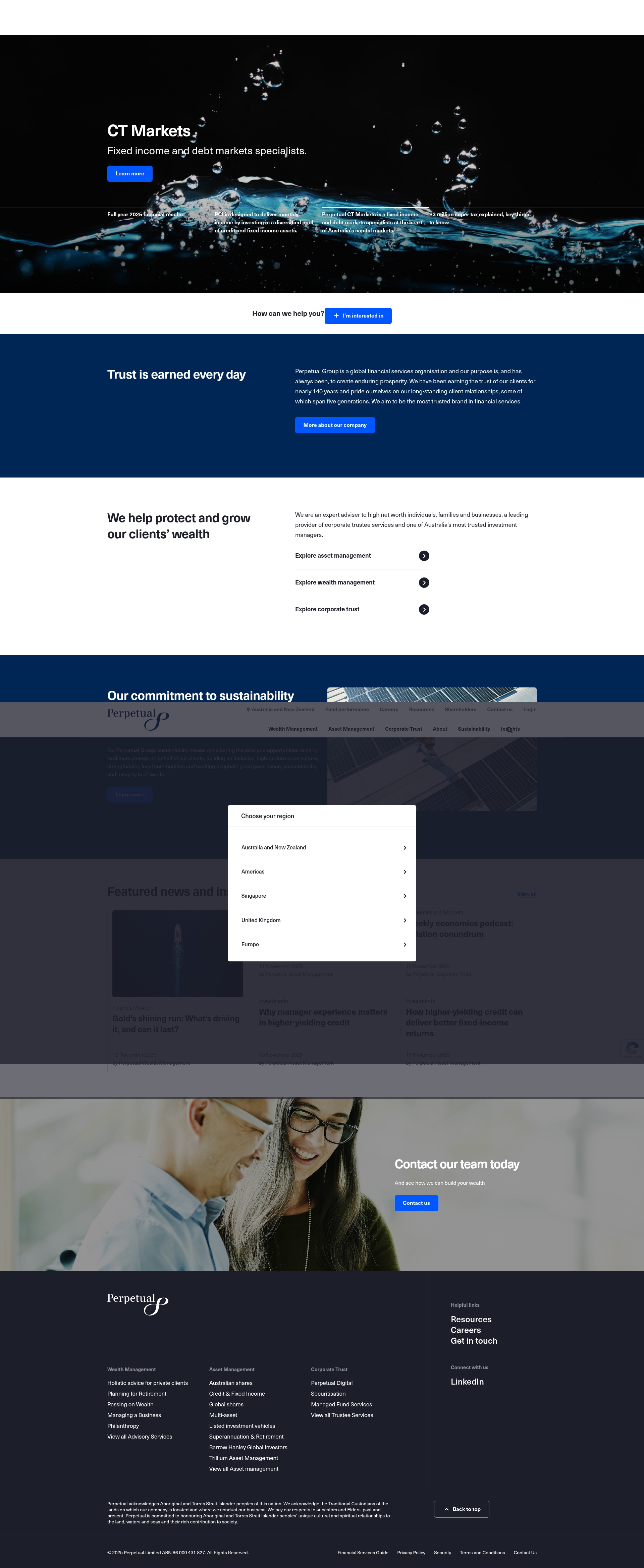 Screenshot of perpetual.com.au