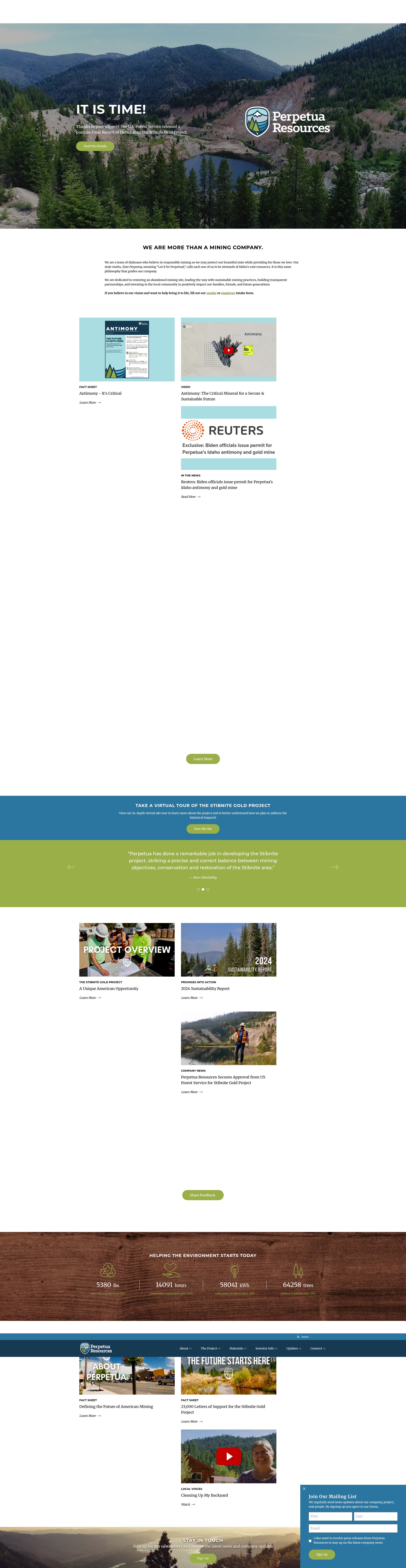 Screenshot of perpetuaresources.com