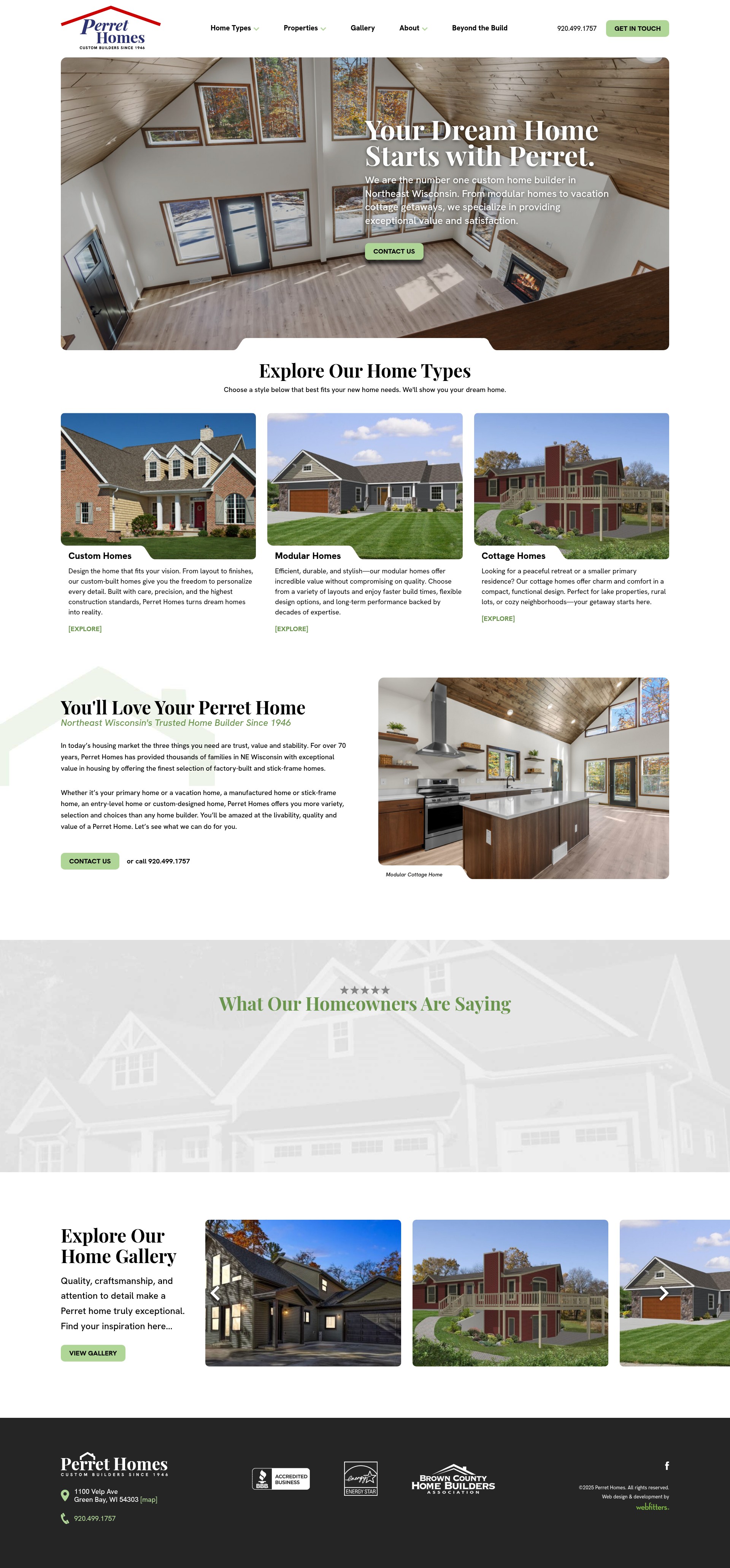 Screenshot of perrethomes.com