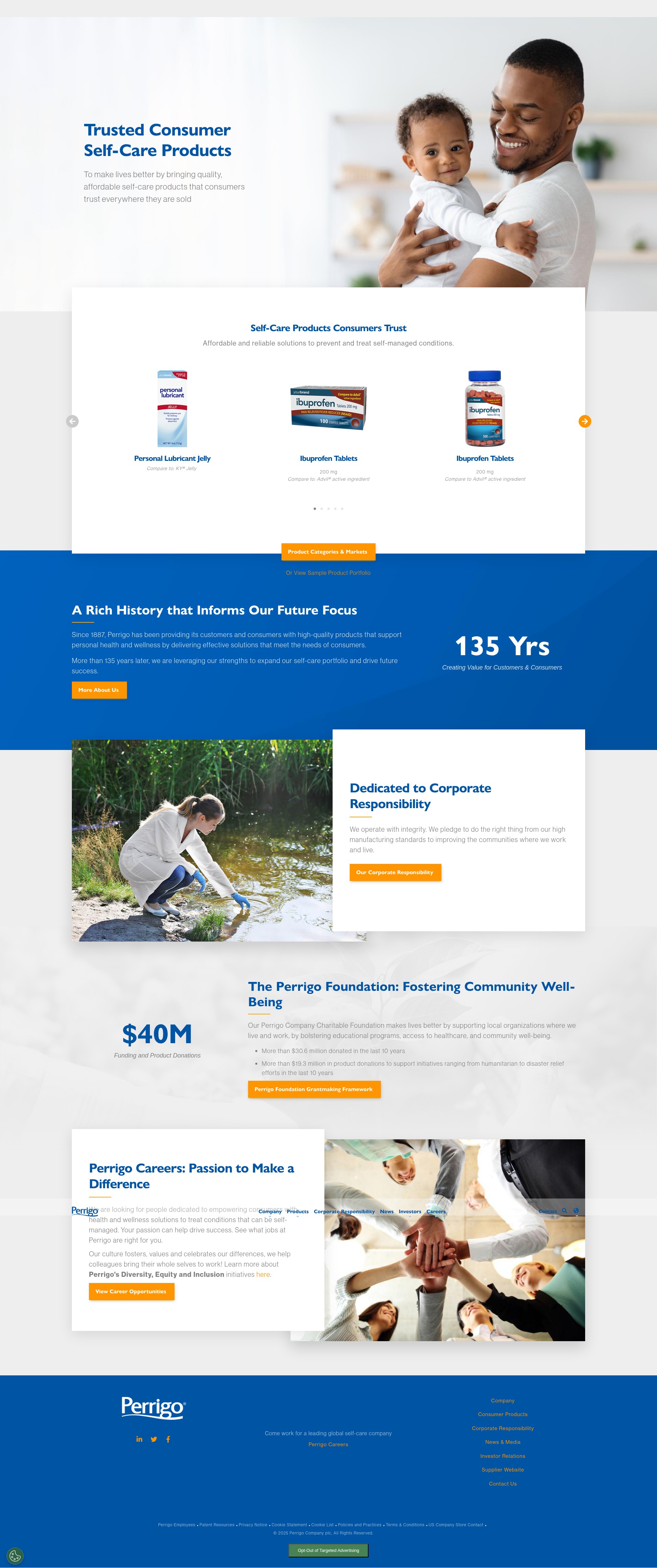 Screenshot of perrigo.com