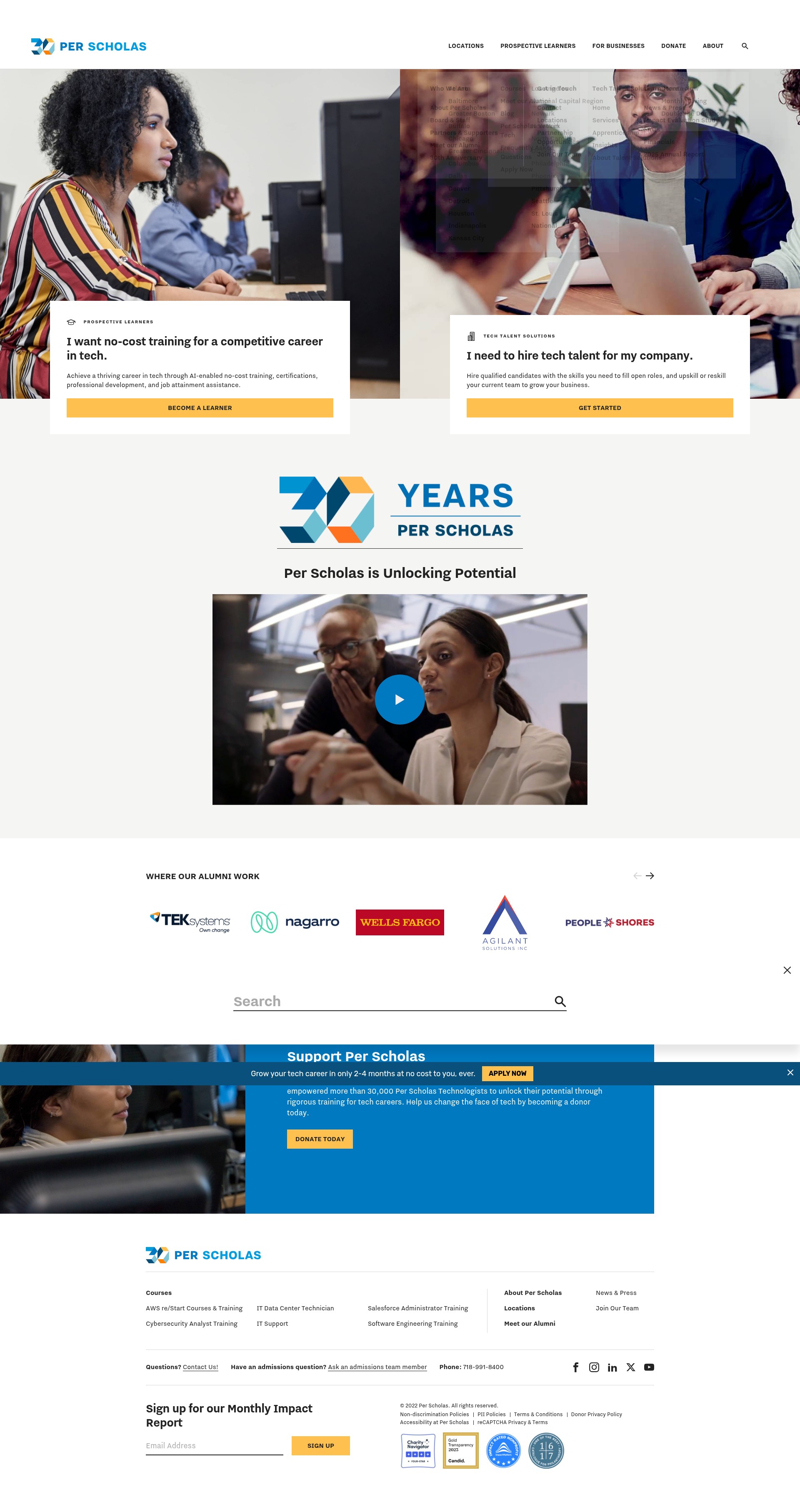 Screenshot of perscholas.org