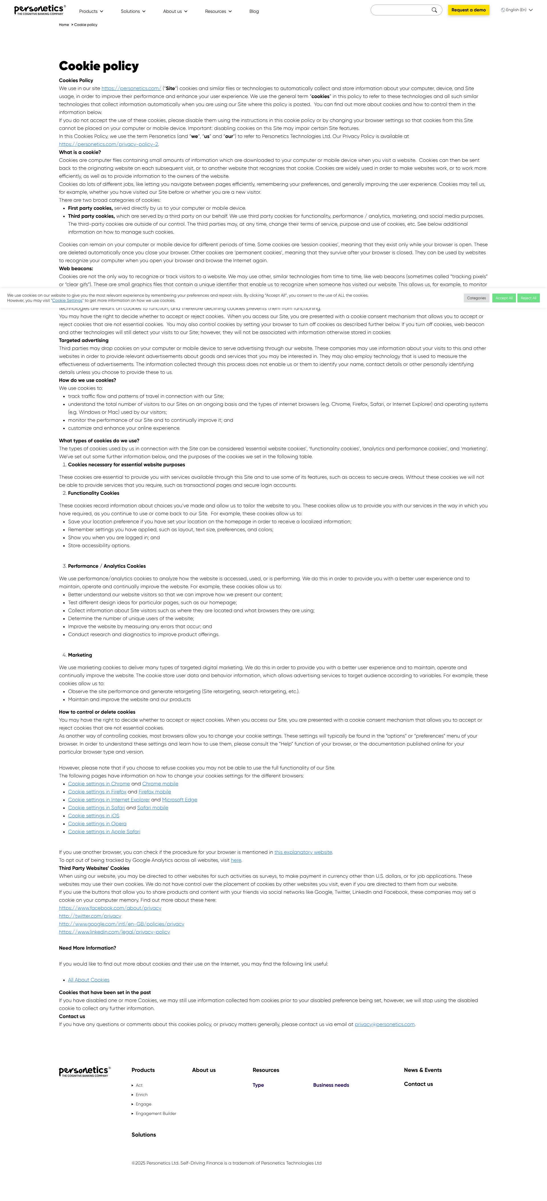 Screenshot of personetics.com
