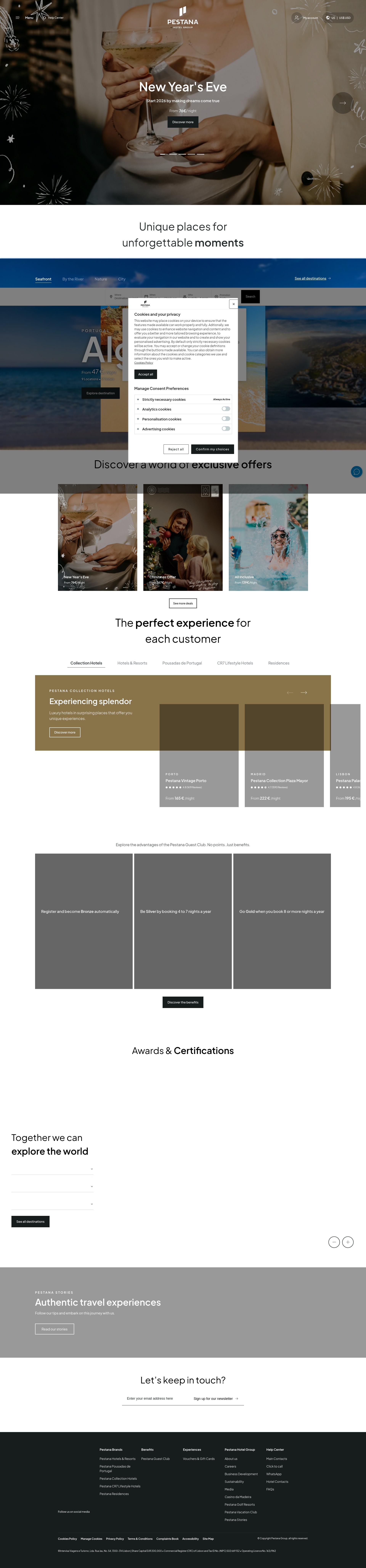 Screenshot of pestana.com