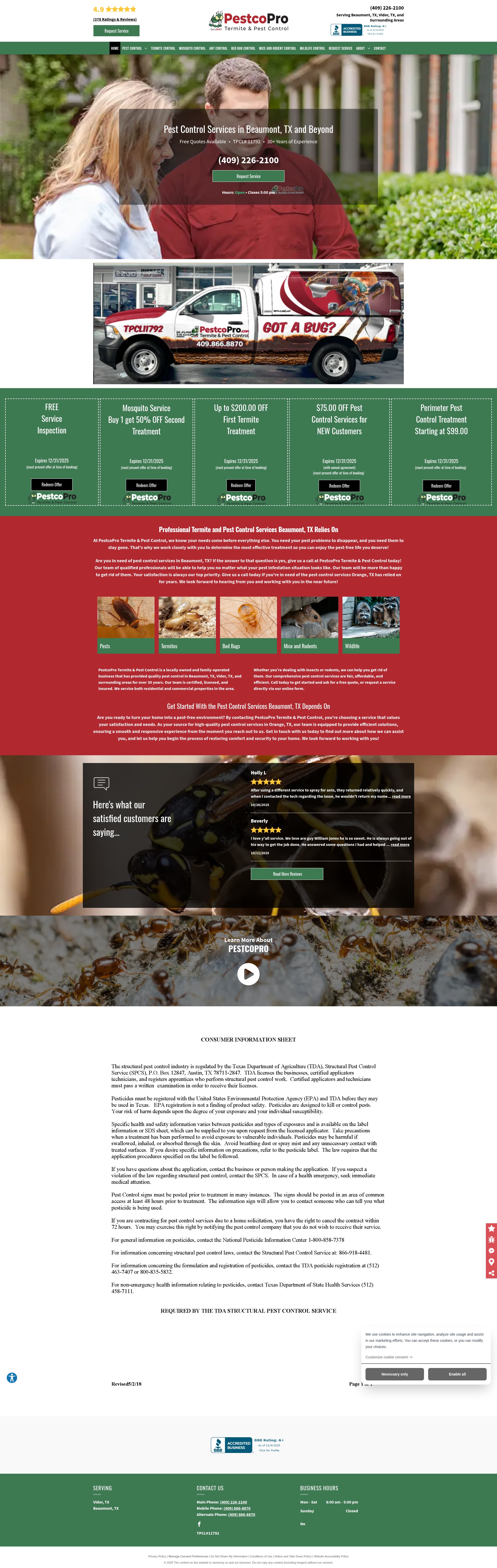 Screenshot of pestcopro.com