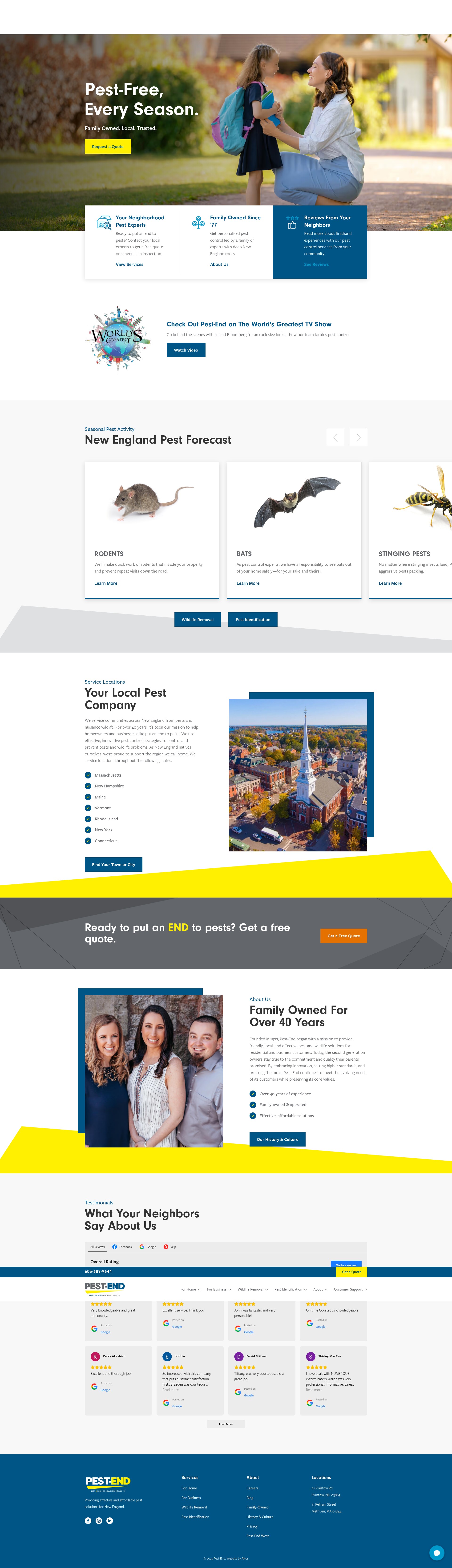 Screenshot of pestendinc.com