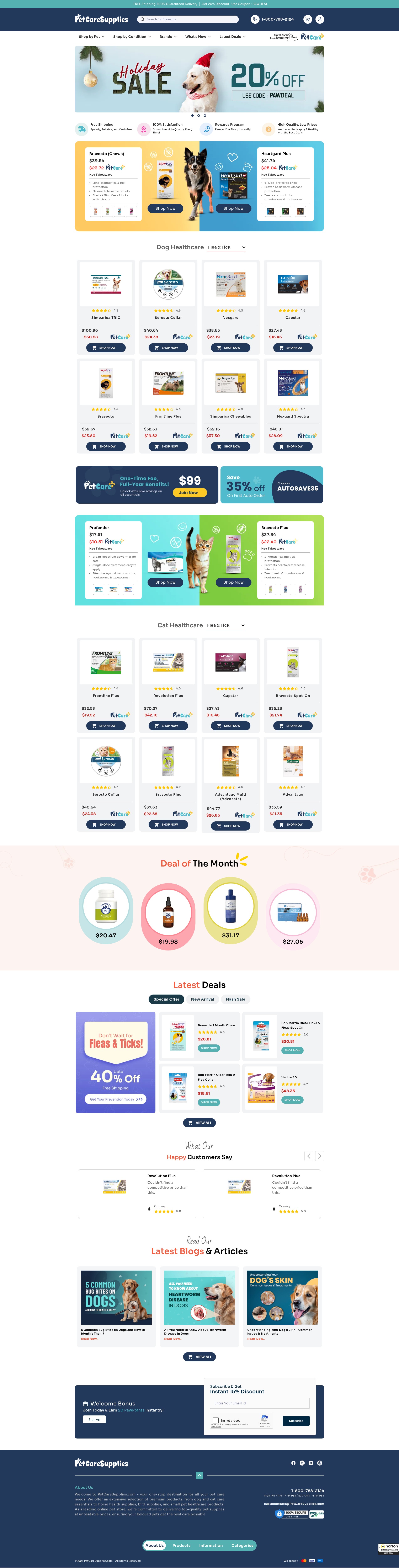 Screenshot of petcaresupplies.com