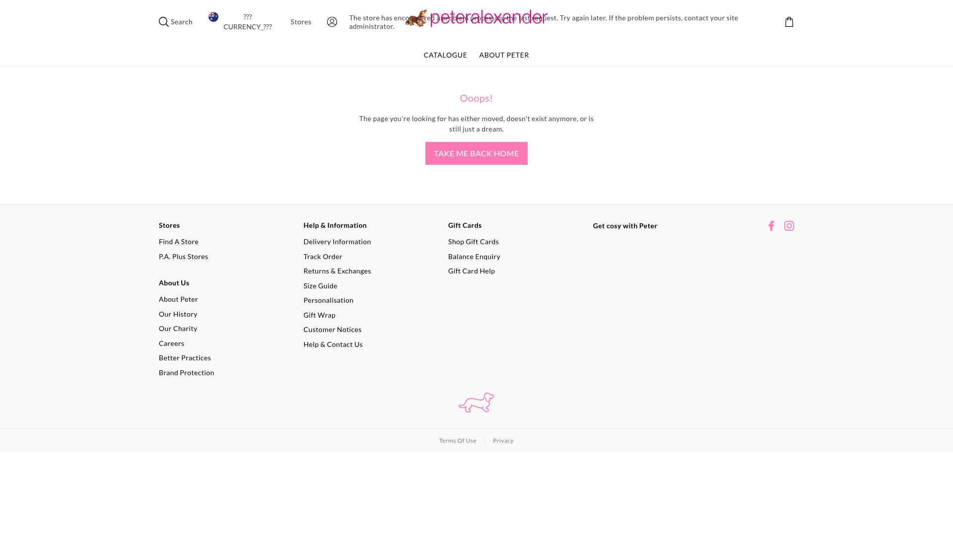 Screenshot of peteralexander.com.au