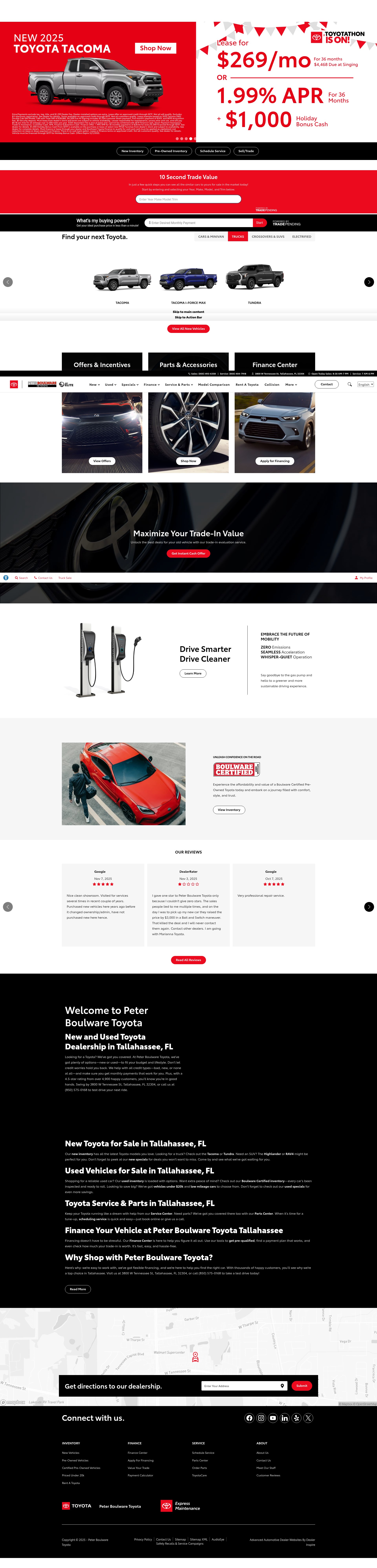 Screenshot of peterboulwaretoyota.com
