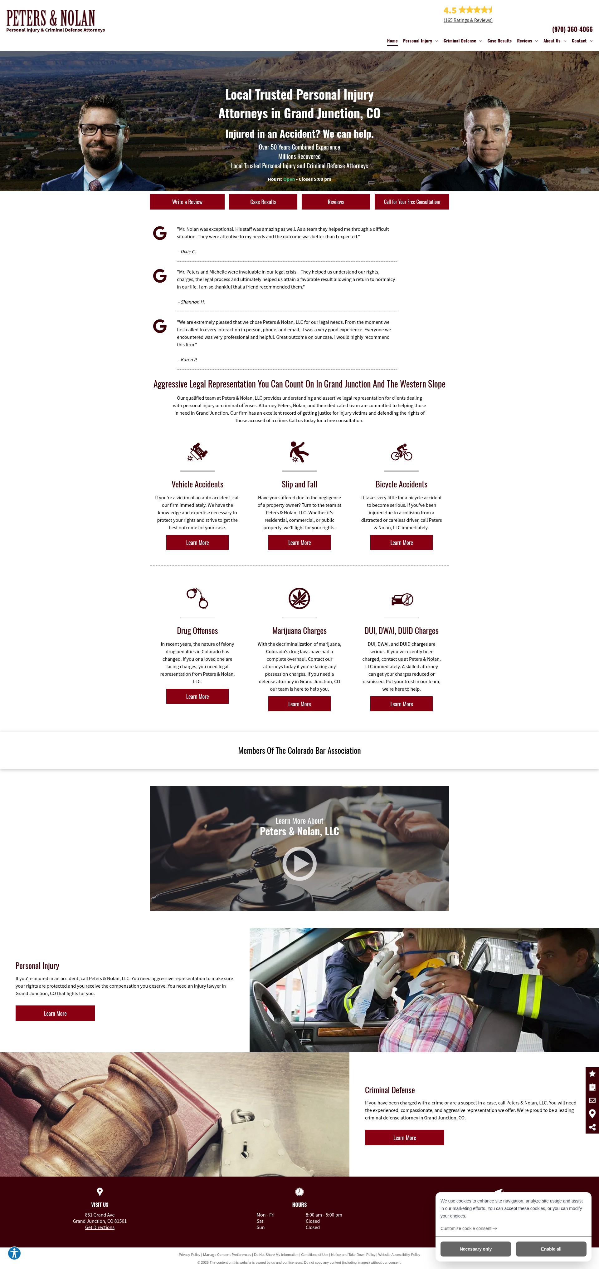 Screenshot of petersandnolan.com
